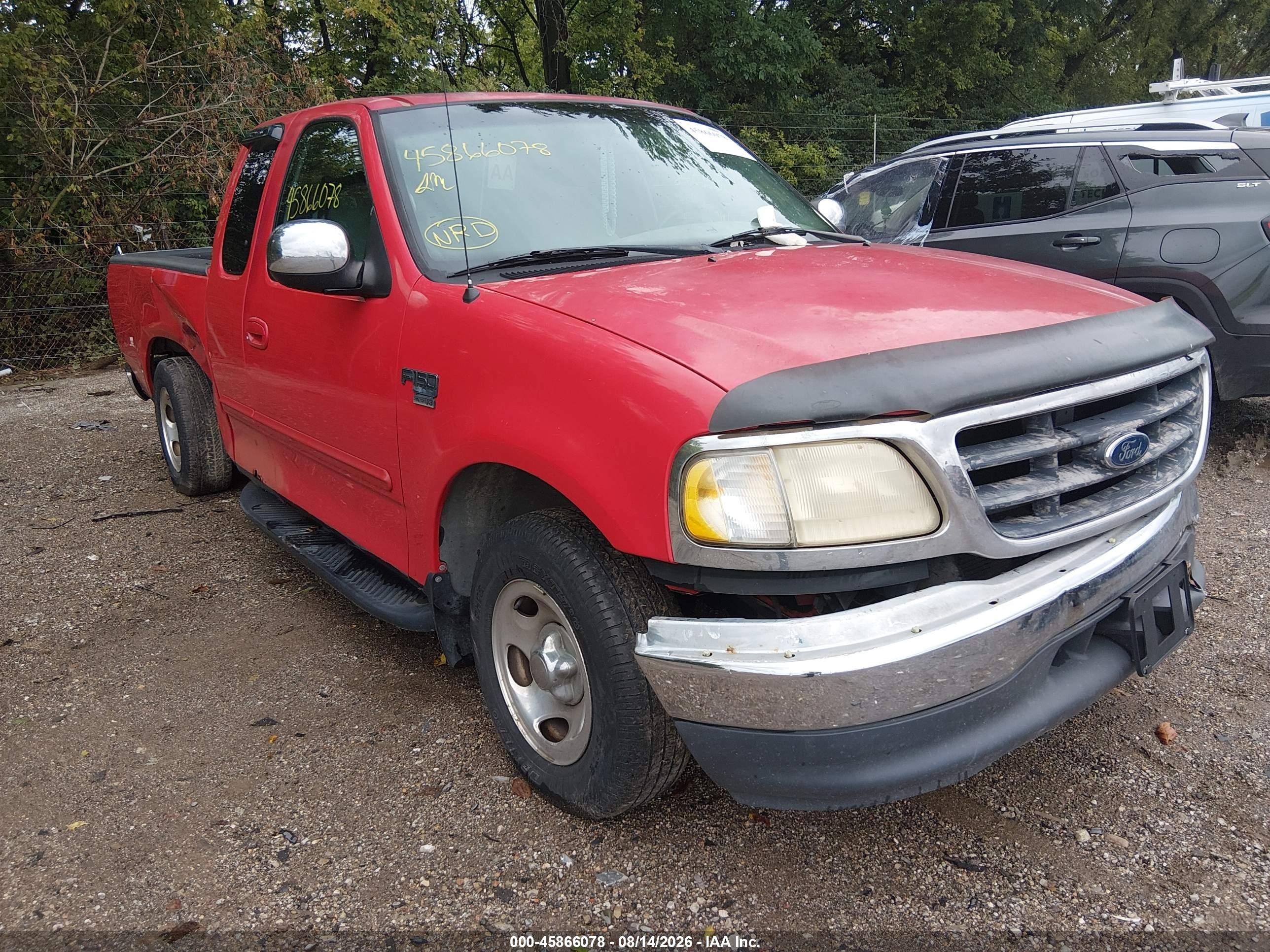 2000 Ford F-150 Lariat/work Series/xl/xlt Red vin: 1FTRX17L4YNA55364