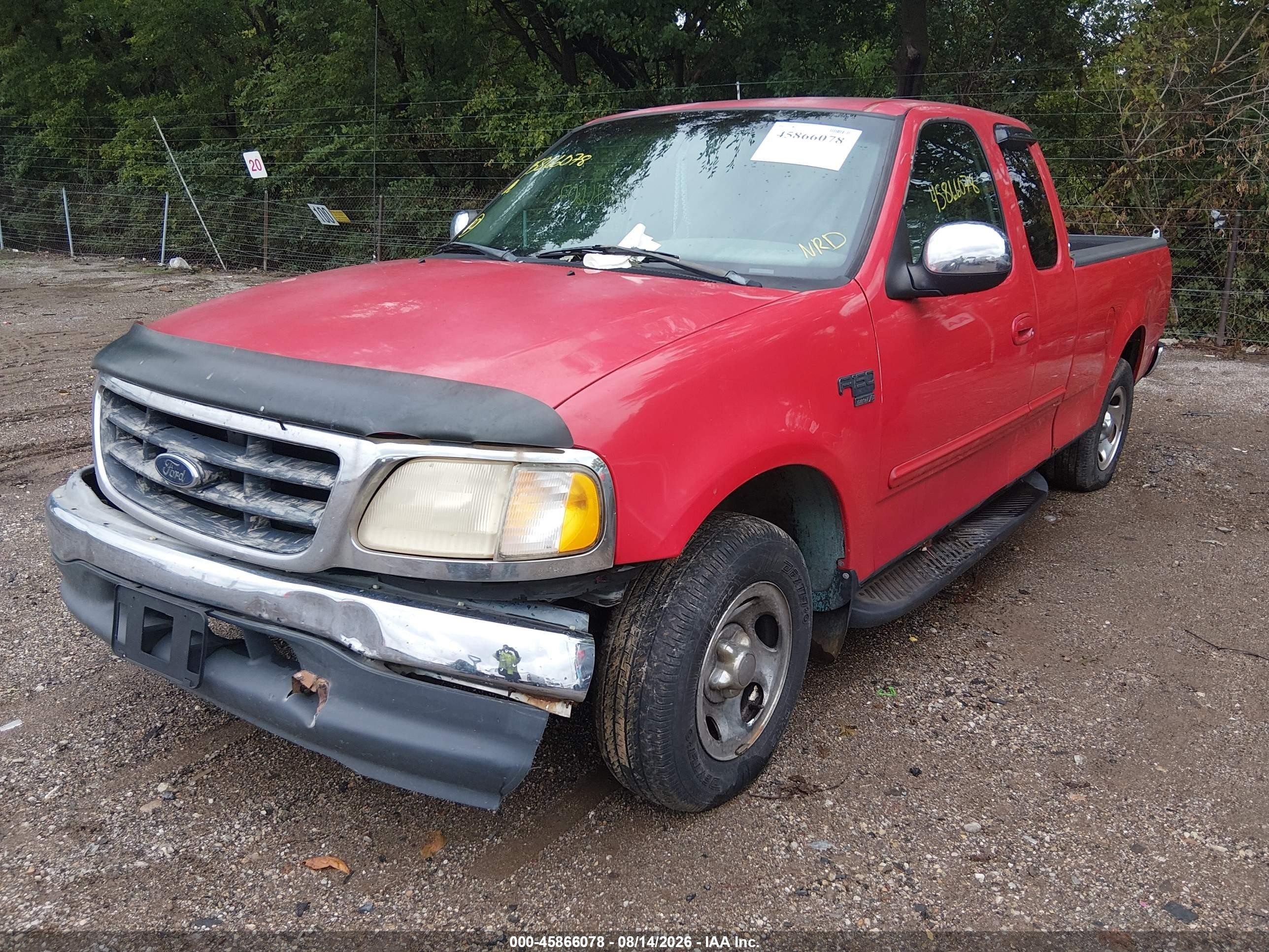 2000 Ford F-150 Lariat/work Series/xl/xlt Red vin: 1FTRX17L4YNA55364