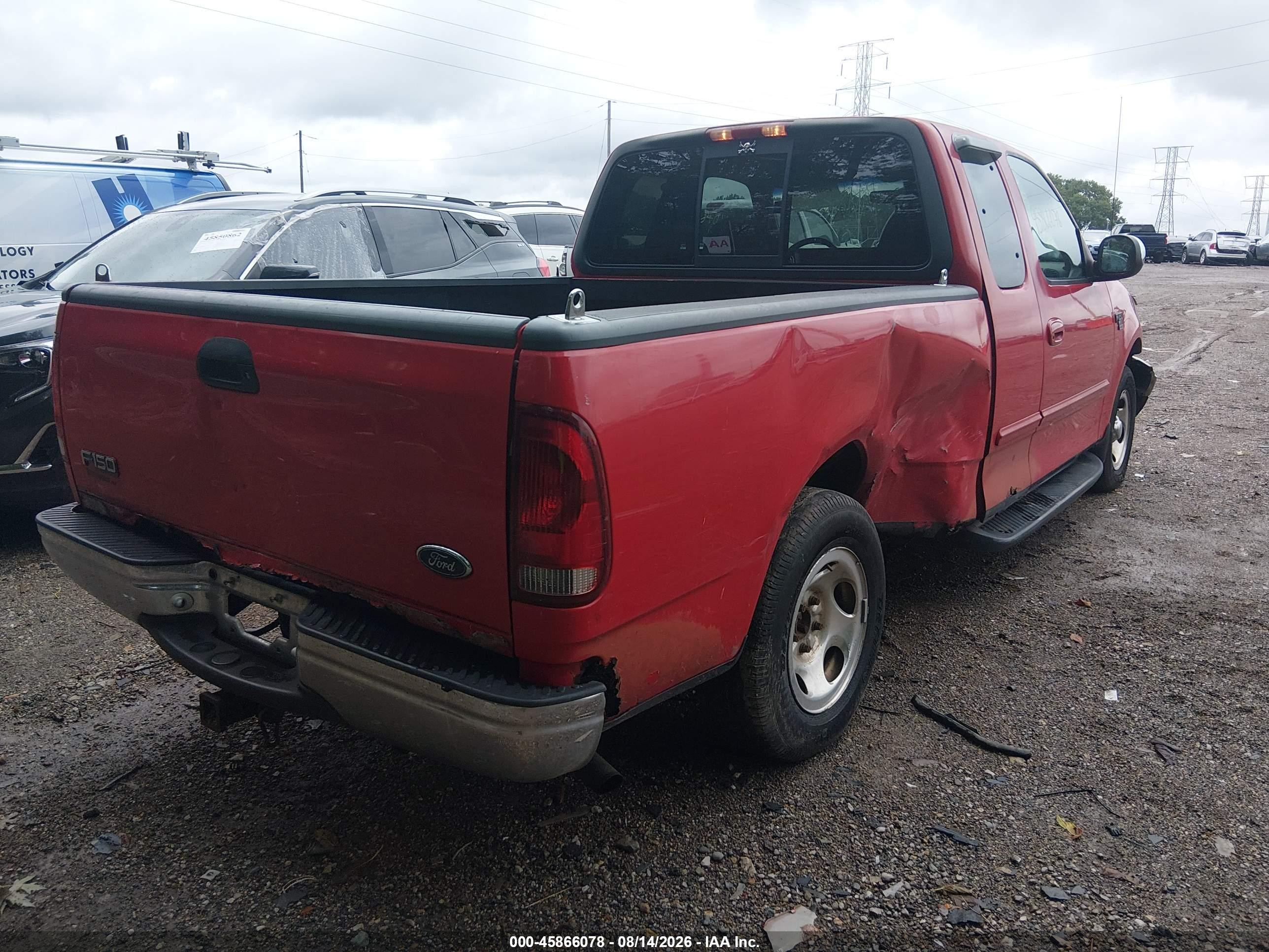 2000 Ford F-150 Lariat/work Series/xl/xlt Red vin: 1FTRX17L4YNA55364