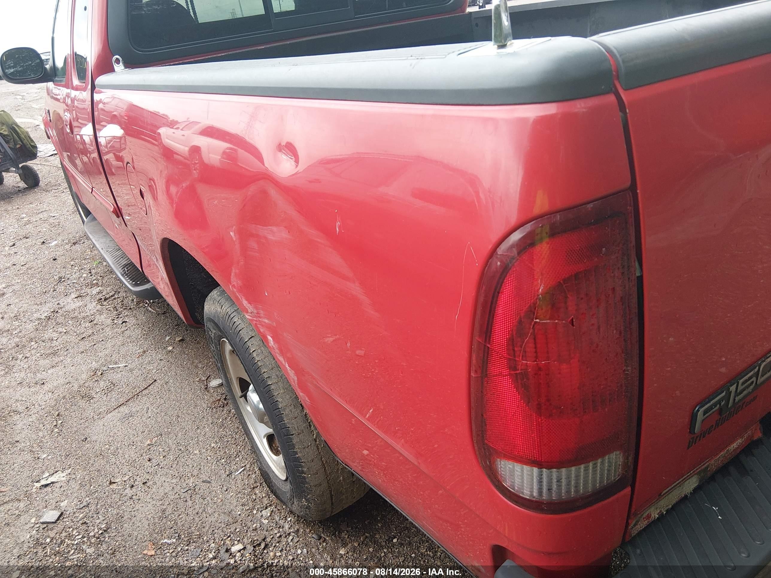 2000 Ford F-150 Lariat/work Series/xl/xlt Red vin: 1FTRX17L4YNA55364