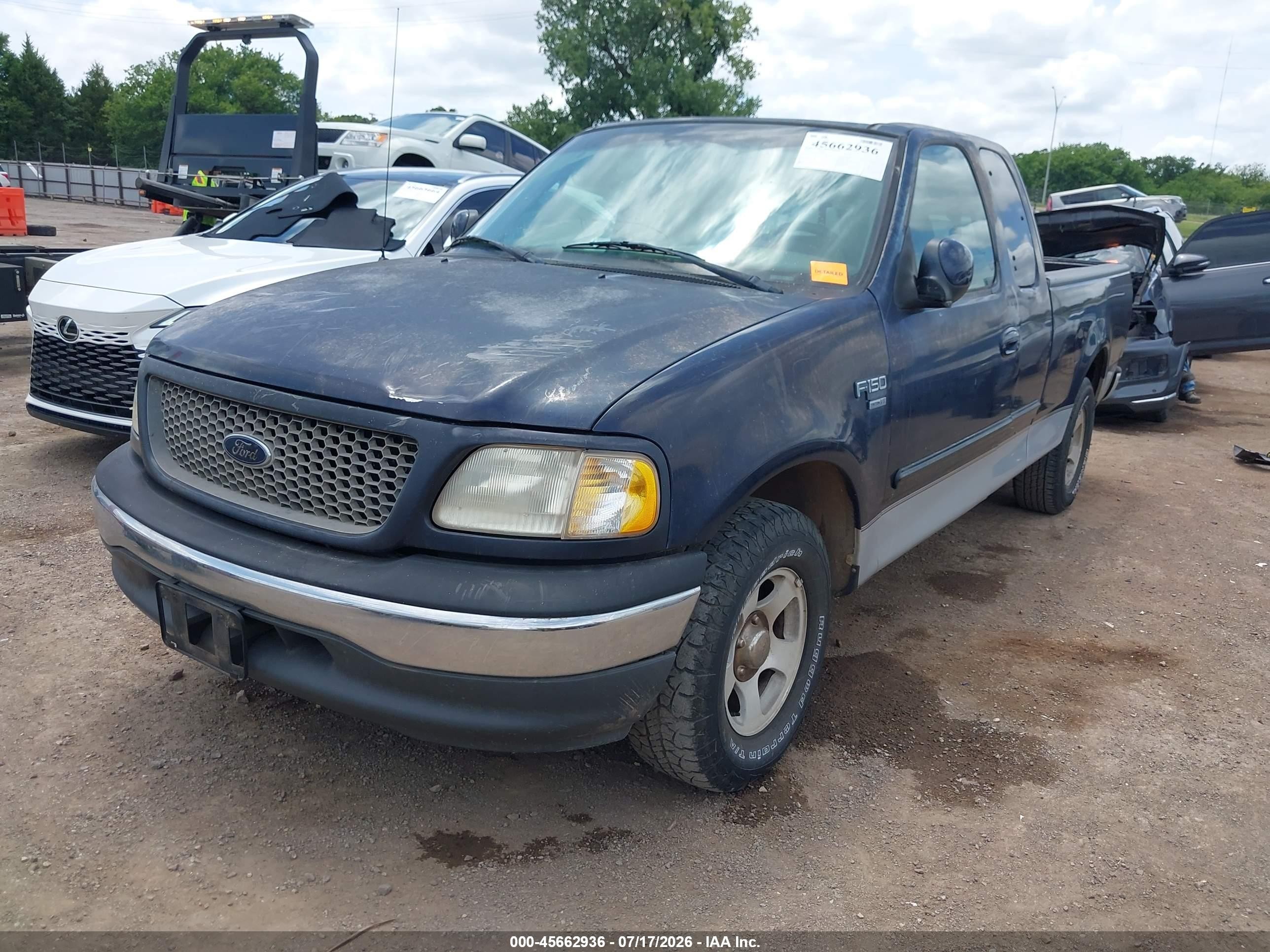 2000 Ford F-150 Lariat/work Series/xl/xlt Blue vin: 1FTRX17L9YNB90131
