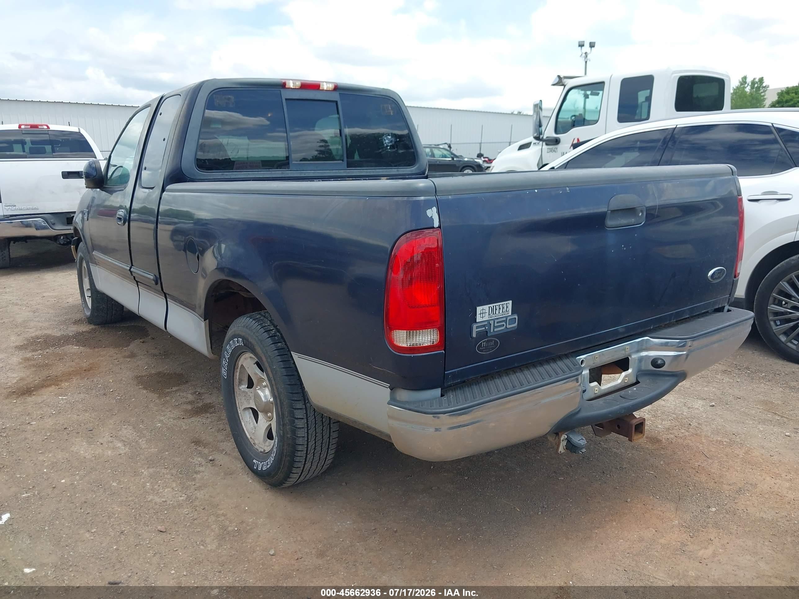 2000 Ford F-150 Lariat/work Series/xl/xlt Blue vin: 1FTRX17L9YNB90131