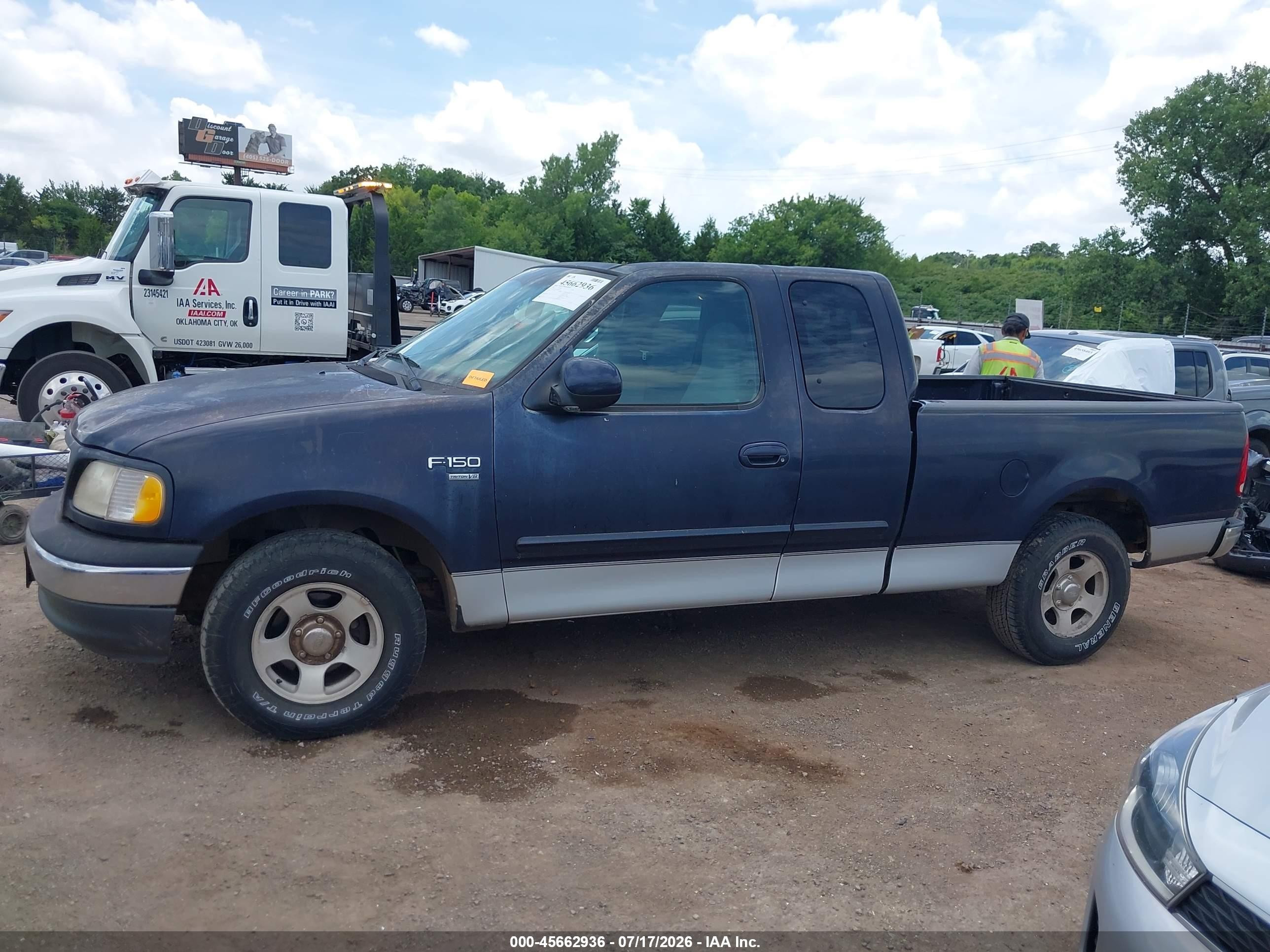 2000 Ford F-150 Lariat/work Series/xl/xlt Blue vin: 1FTRX17L9YNB90131