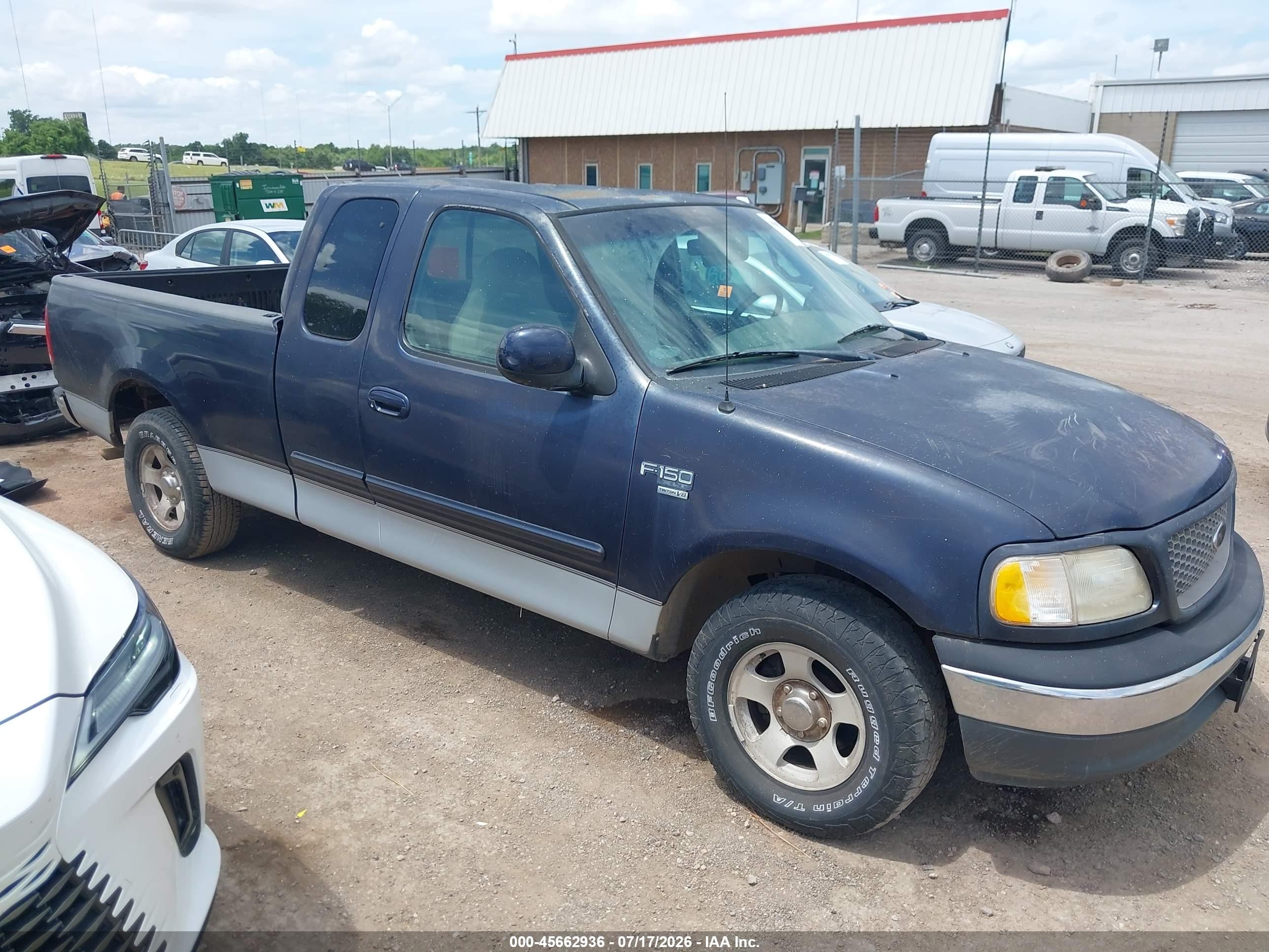 2000 Ford F-150 Lariat/work Series/xl/xlt Blue vin: 1FTRX17L9YNB90131