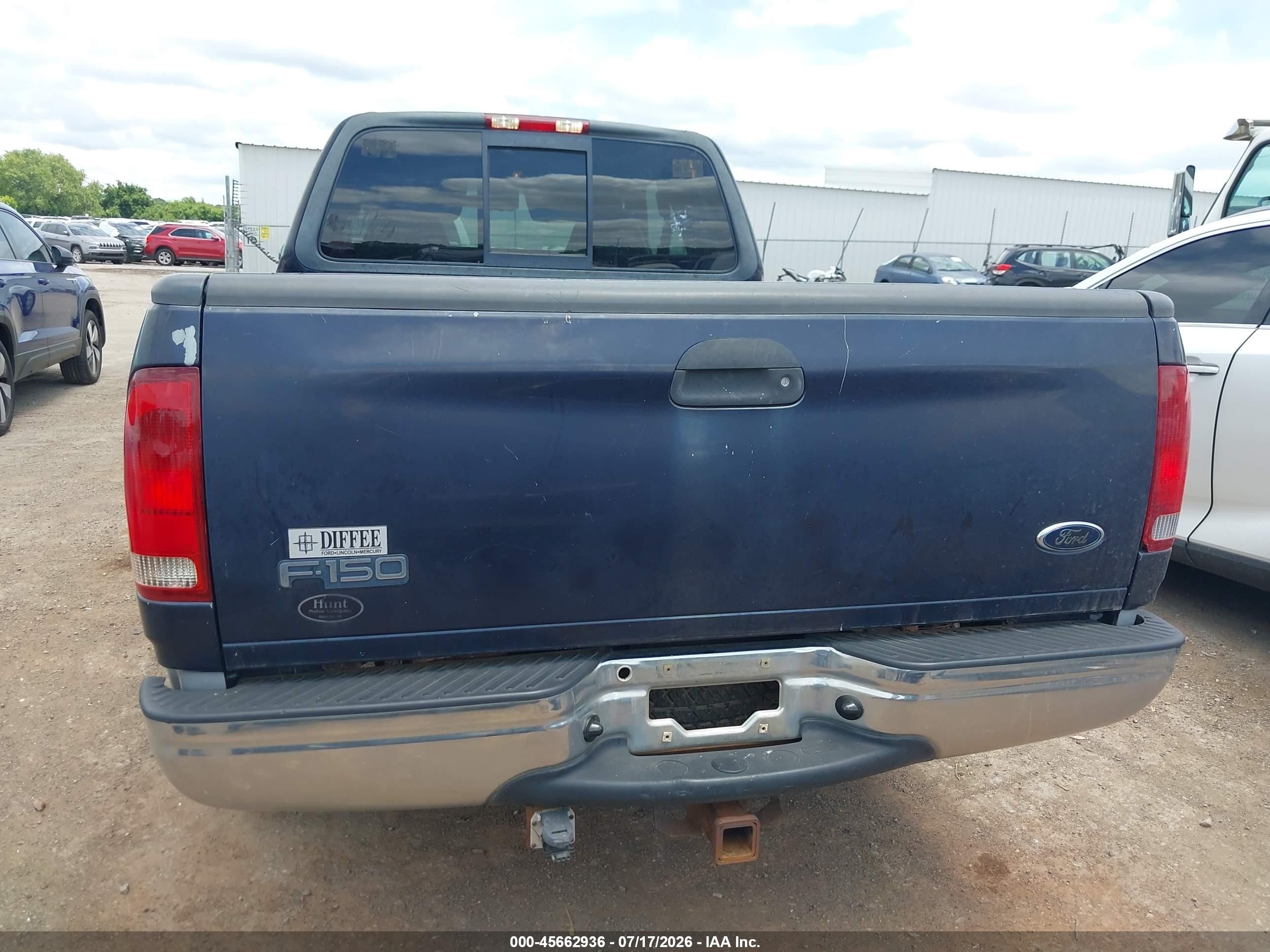 2000 Ford F-150 Lariat/work Series/xl/xlt Blue vin: 1FTRX17L9YNB90131