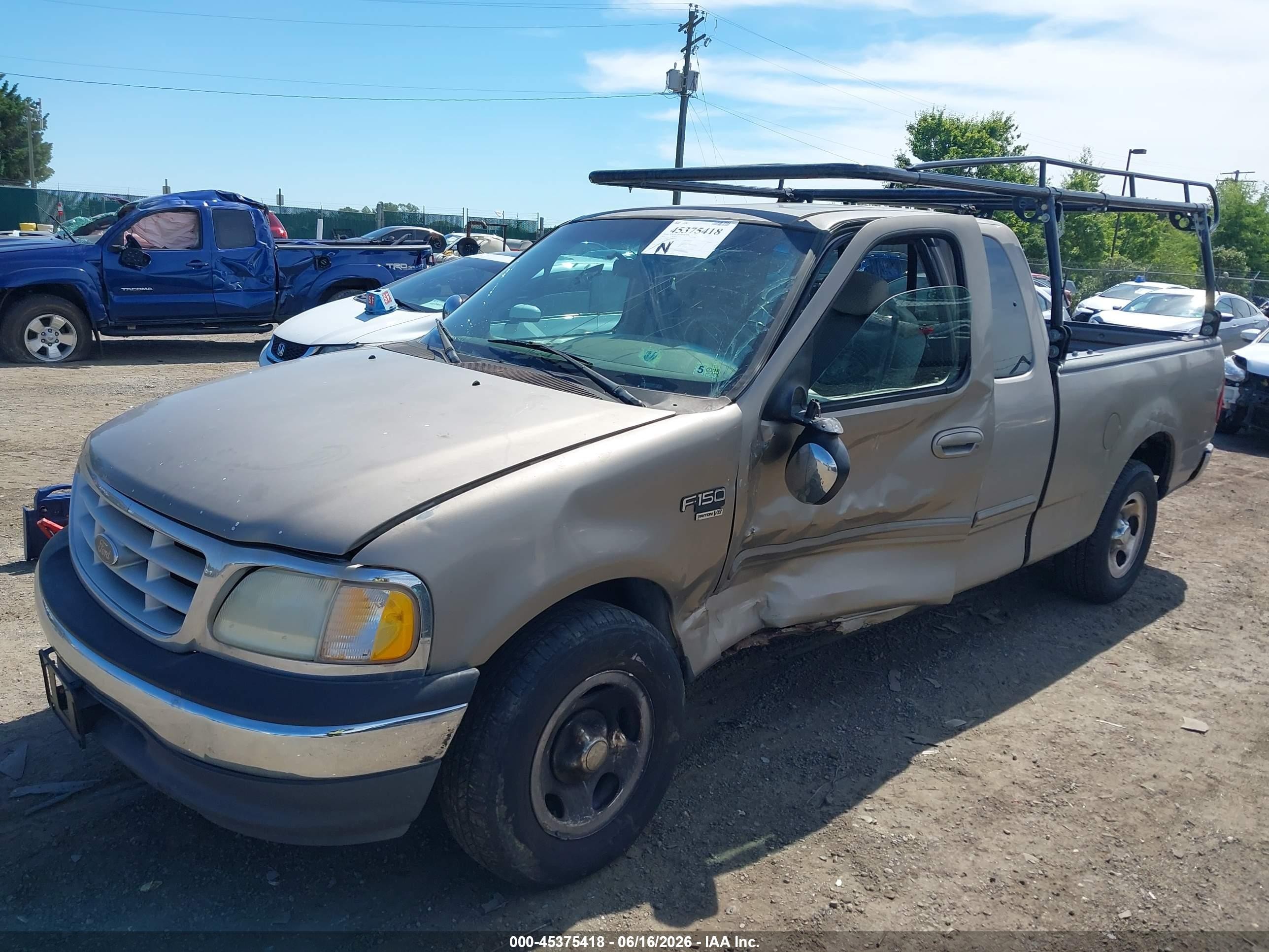 2001 Ford F-150 Lariat/xl/xlt Beige vin: 1FTRX17LX1NB38691