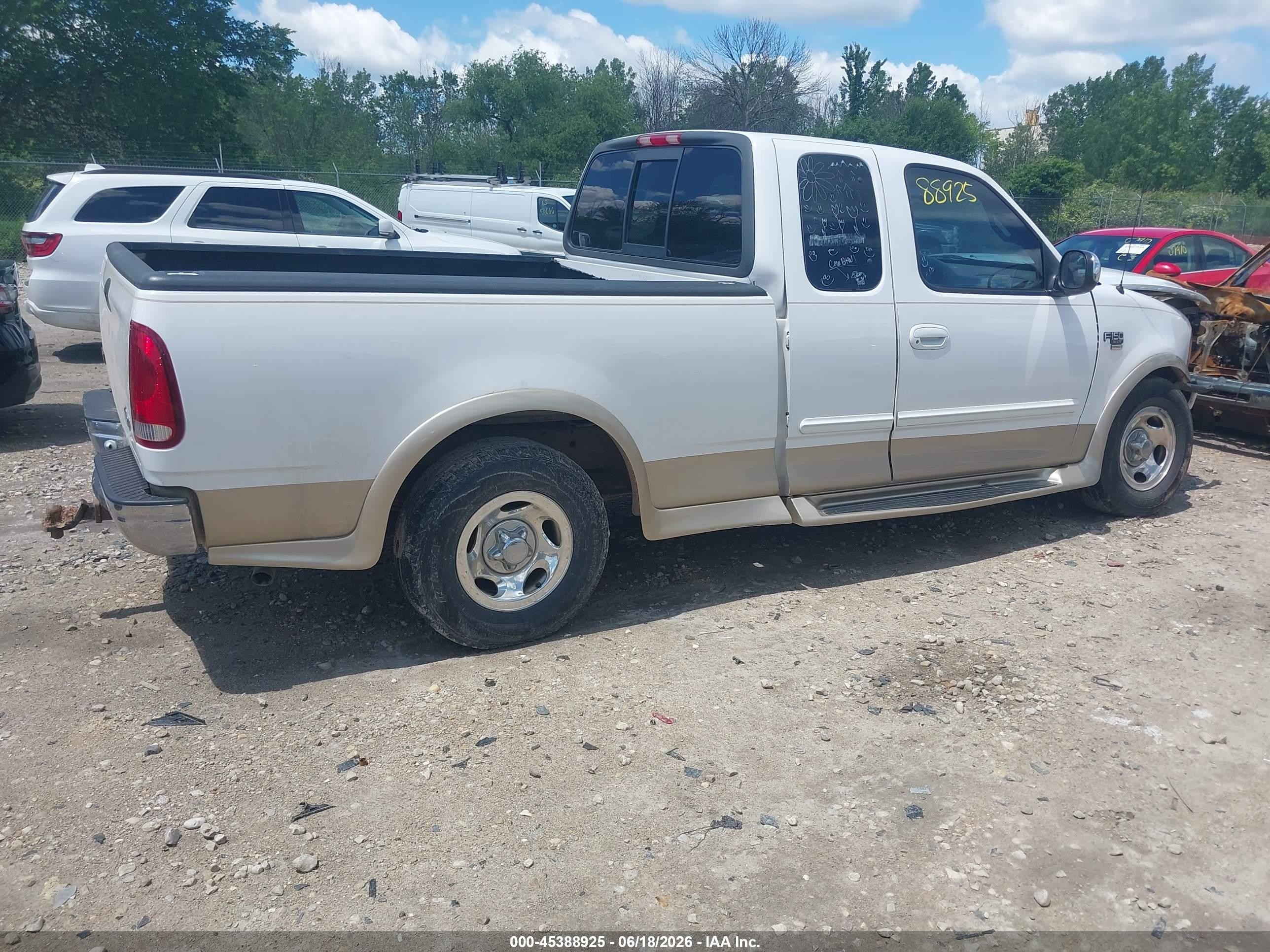 2000 Ford F-150 Lariat/work Series/xl/xlt White vin: 1FTRX17LXYKA37842