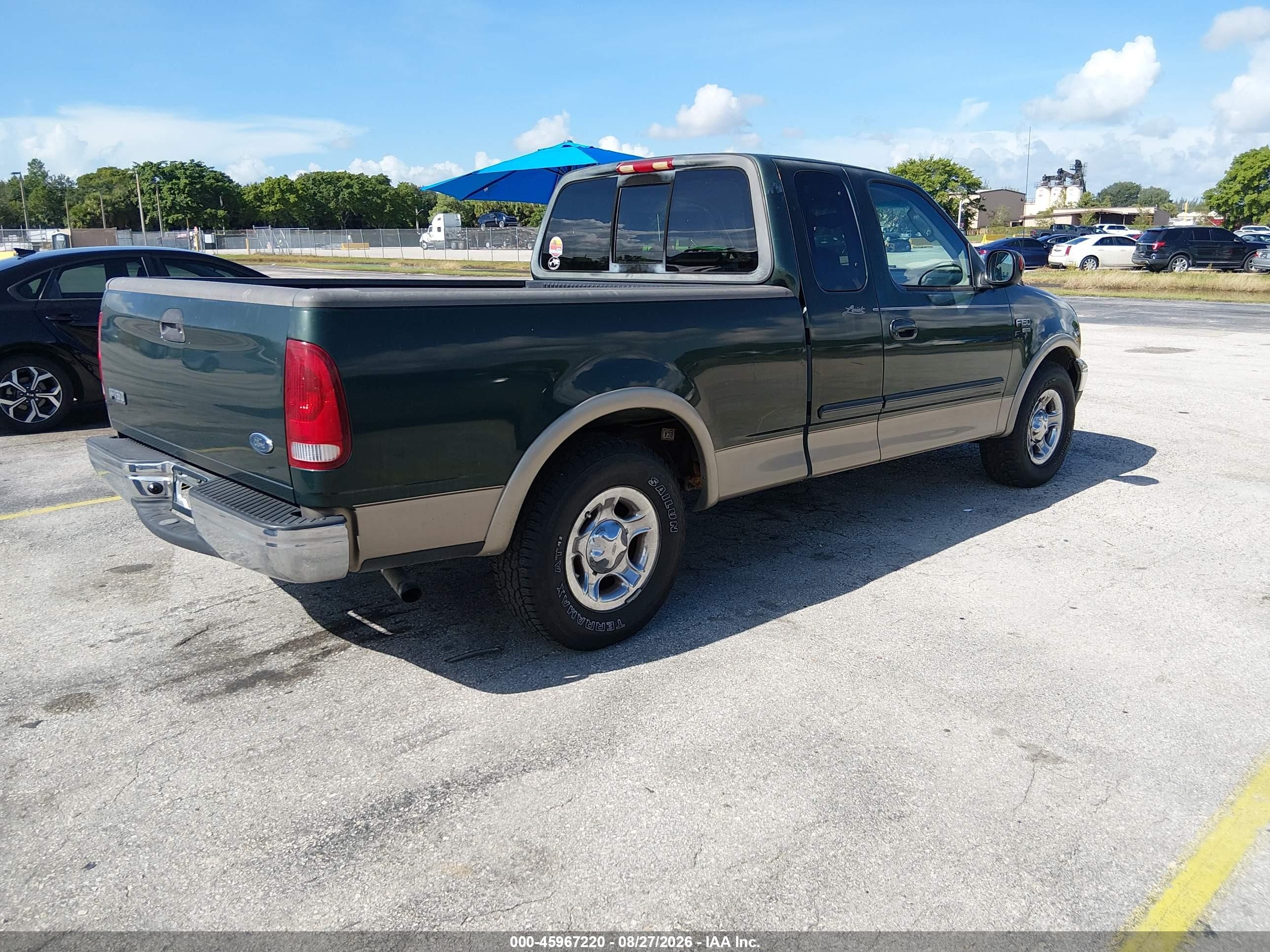 2002 Ford F-150 Lariat/xl/xlt Green vin: 1FTRX17W12NB47615