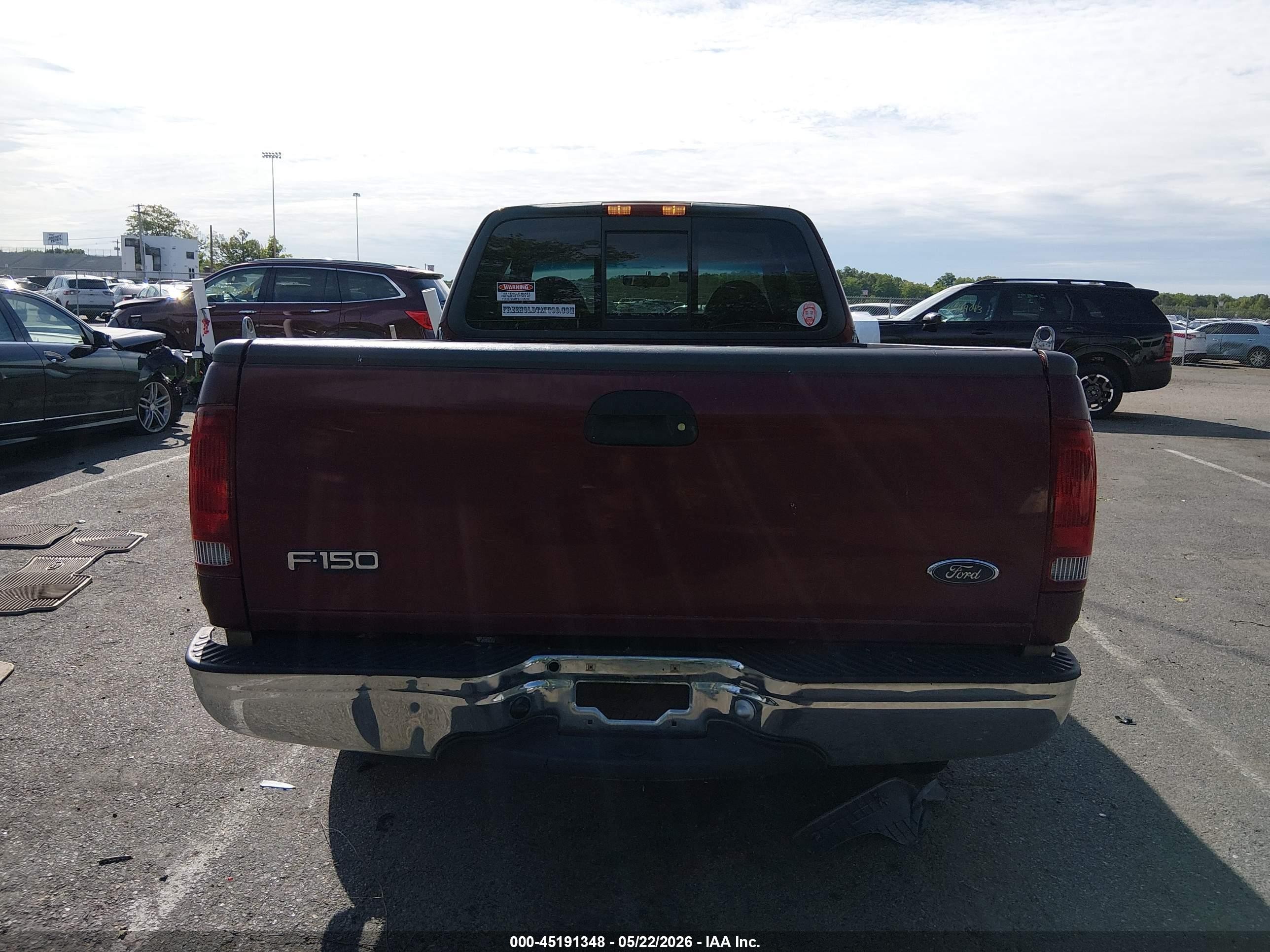 1999 Ford F-150 Lariat/work Series/xl/xlt Красный vin: 1FTRX17W3XNA82435