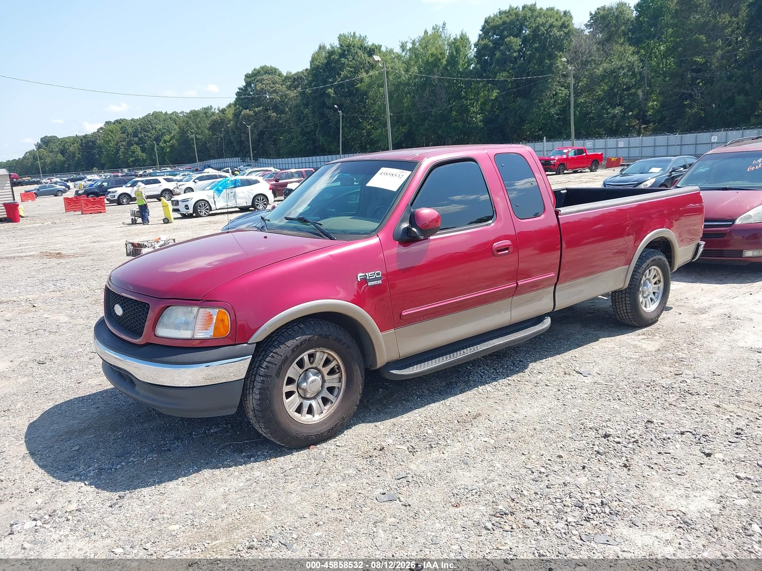 2000 Ford F-150 Lariat/work Series/xl/xlt Red vin: 1FTRX17W3YNB74470