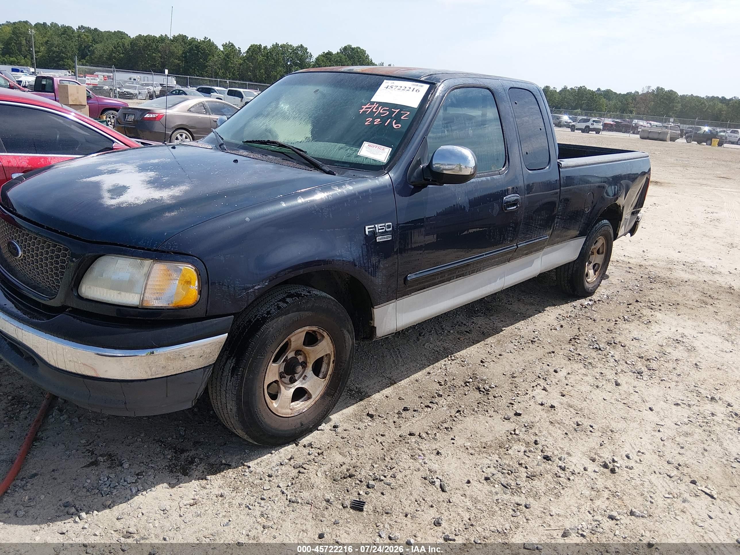 2001 Ford F-150 Lariat/xl/xlt Blue vin: 1FTRX17W41NB13926