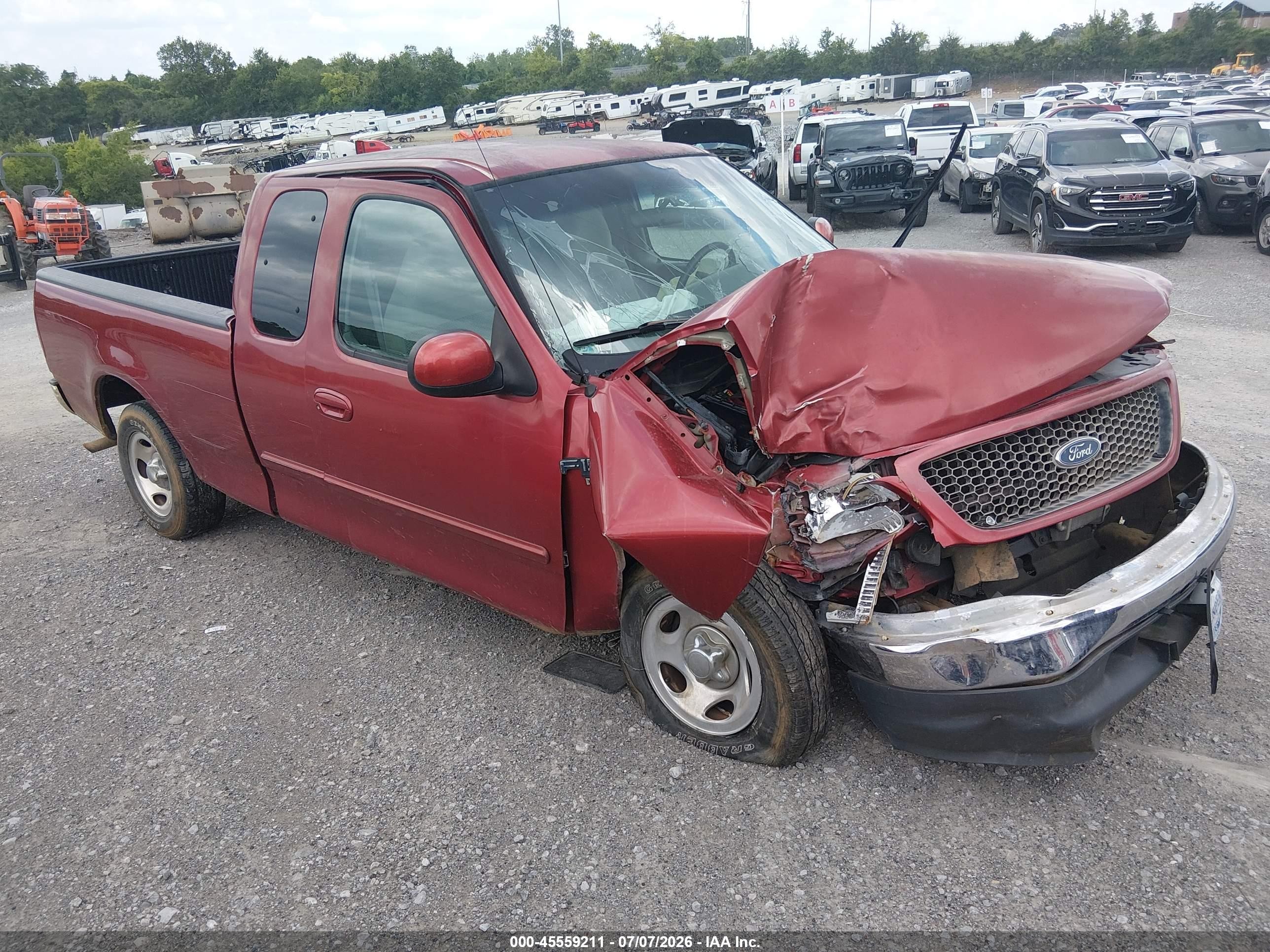 2000 Ford F-150 Lariat/work Series/xl/xlt Red vin: 1FTRX17W4YNB03388