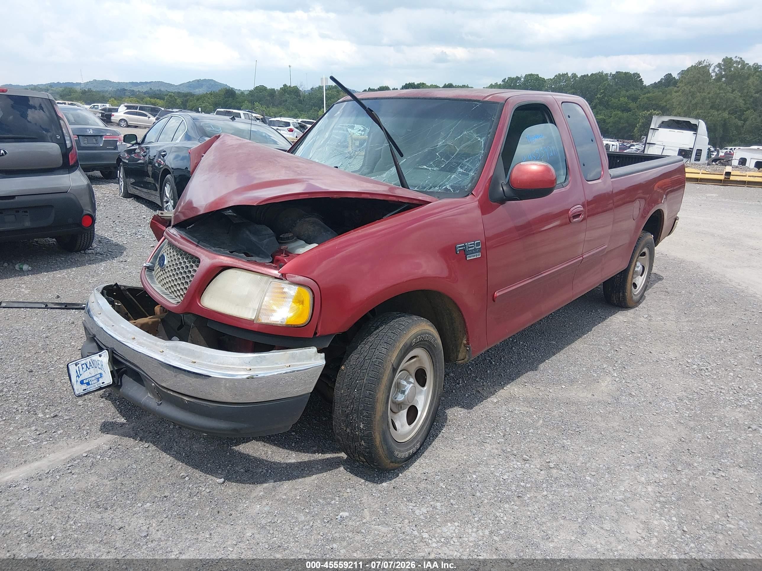 2000 Ford F-150 Lariat/work Series/xl/xlt Red vin: 1FTRX17W4YNB03388