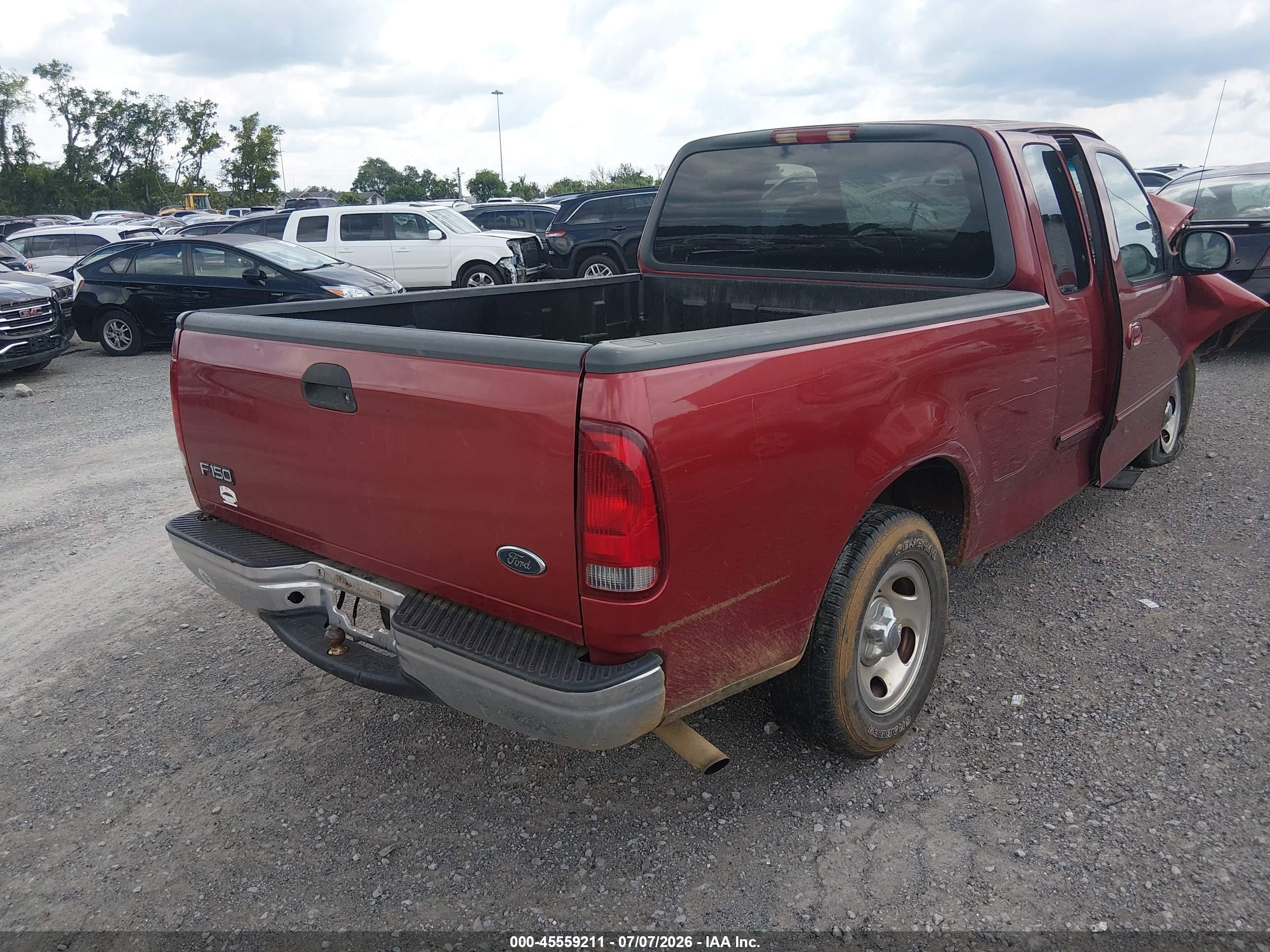 2000 Ford F-150 Lariat/work Series/xl/xlt Red vin: 1FTRX17W4YNB03388