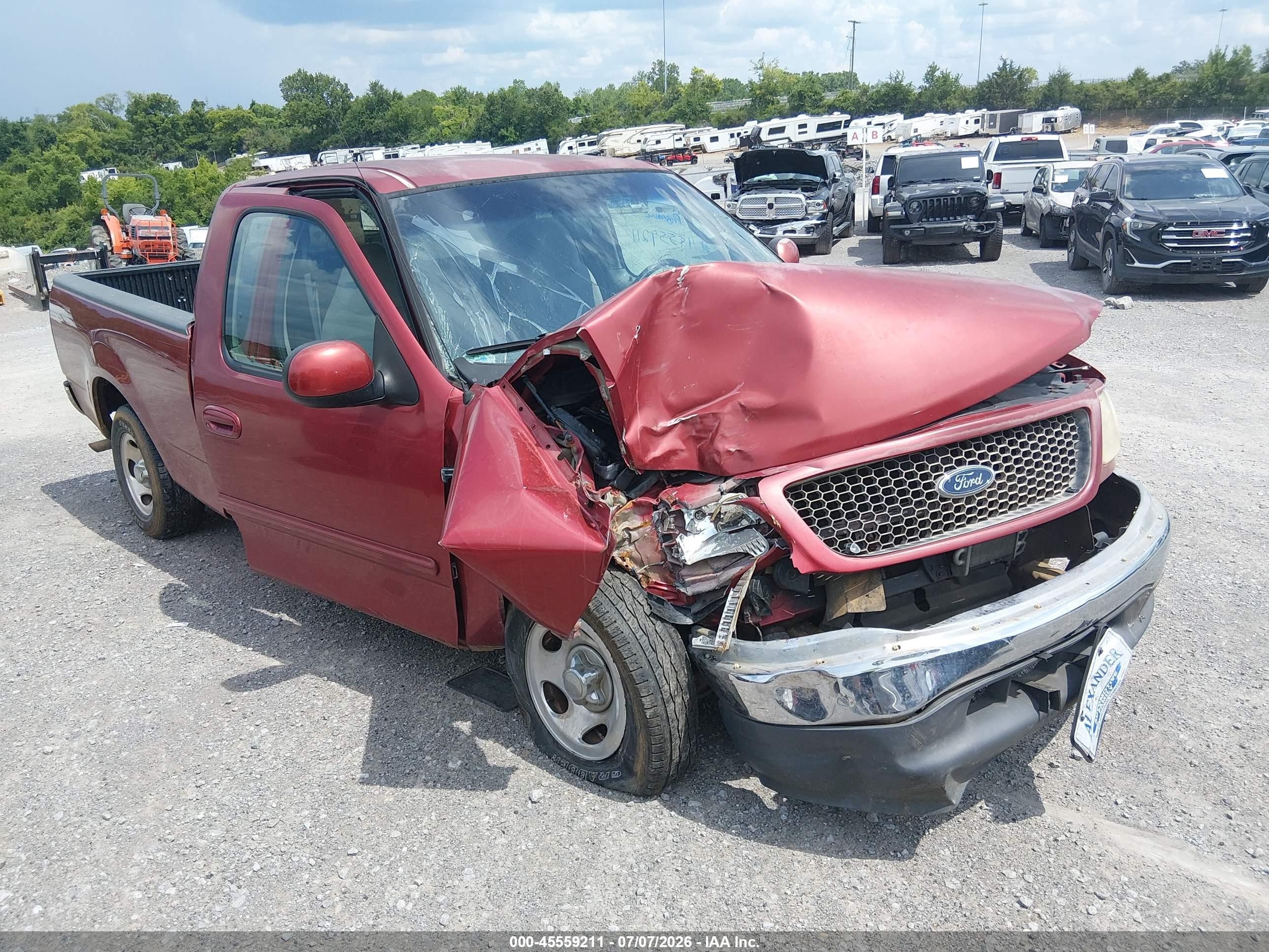 2000 Ford F-150 Lariat/work Series/xl/xlt Red vin: 1FTRX17W4YNB03388