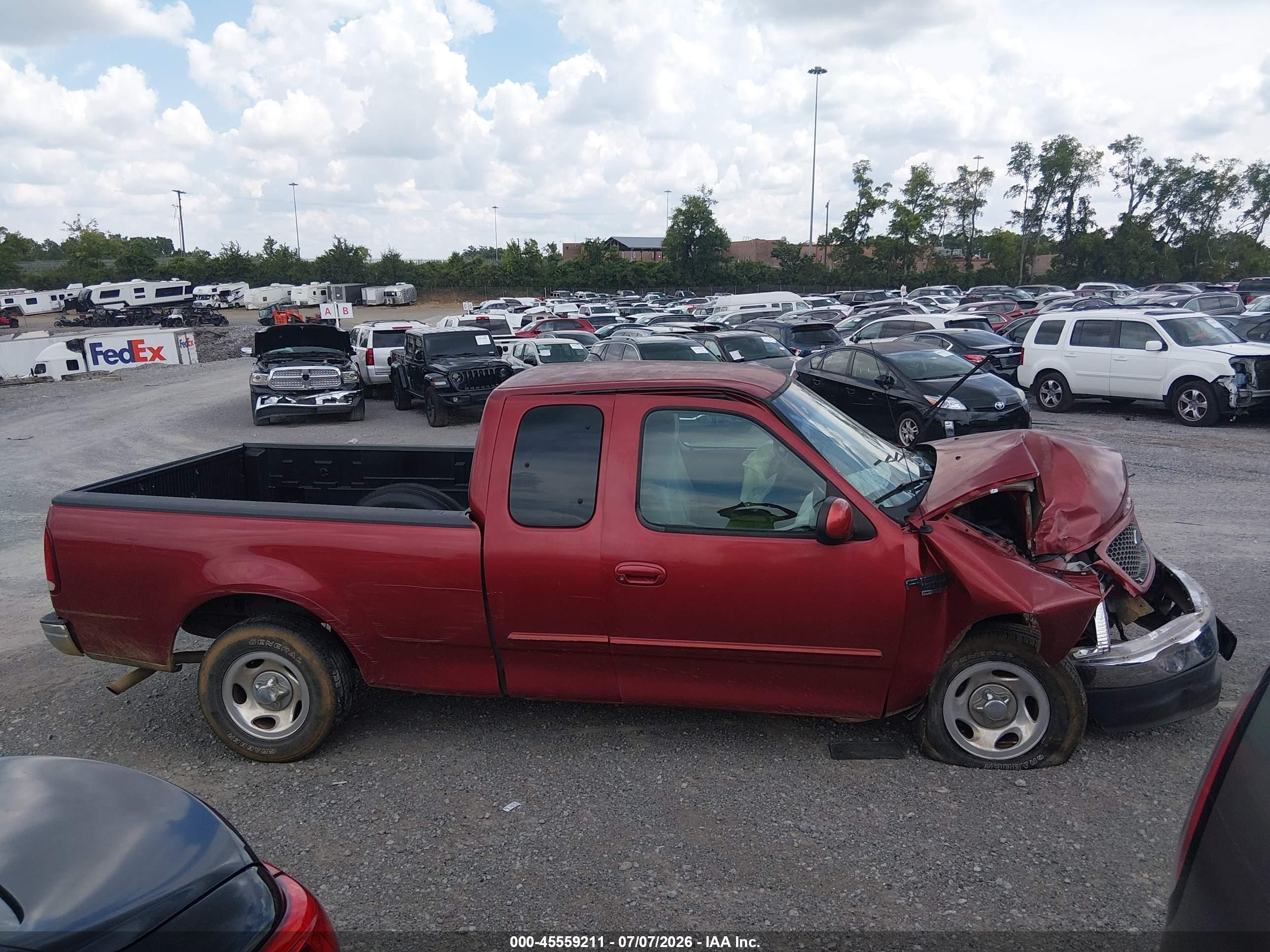 2000 Ford F-150 Lariat/work Series/xl/xlt Red vin: 1FTRX17W4YNB03388