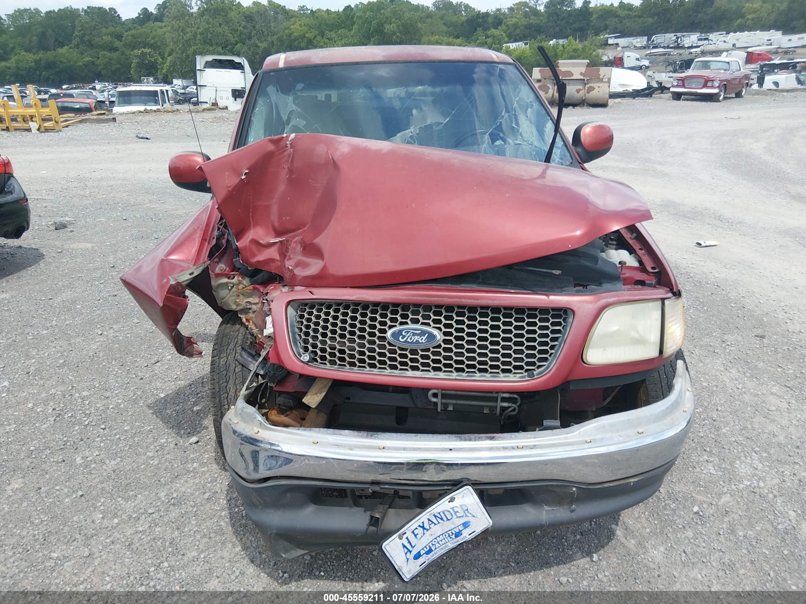 2000 Ford F-150 Lariat/work Series/xl/xlt Red vin: 1FTRX17W4YNB03388