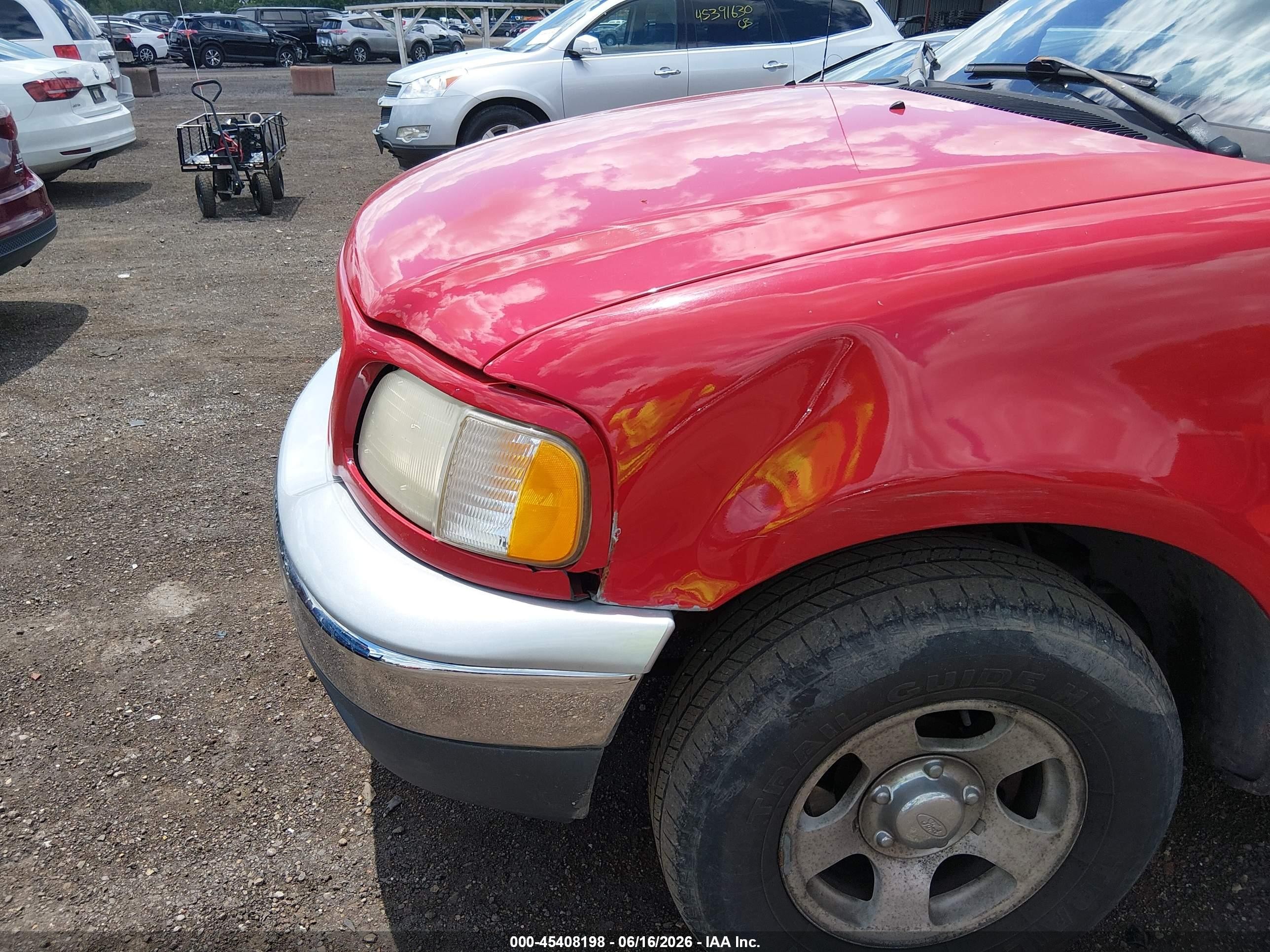2001 Ford F-150 Lariat/xl/xlt Red vin: 1FTRX17W71NA67511