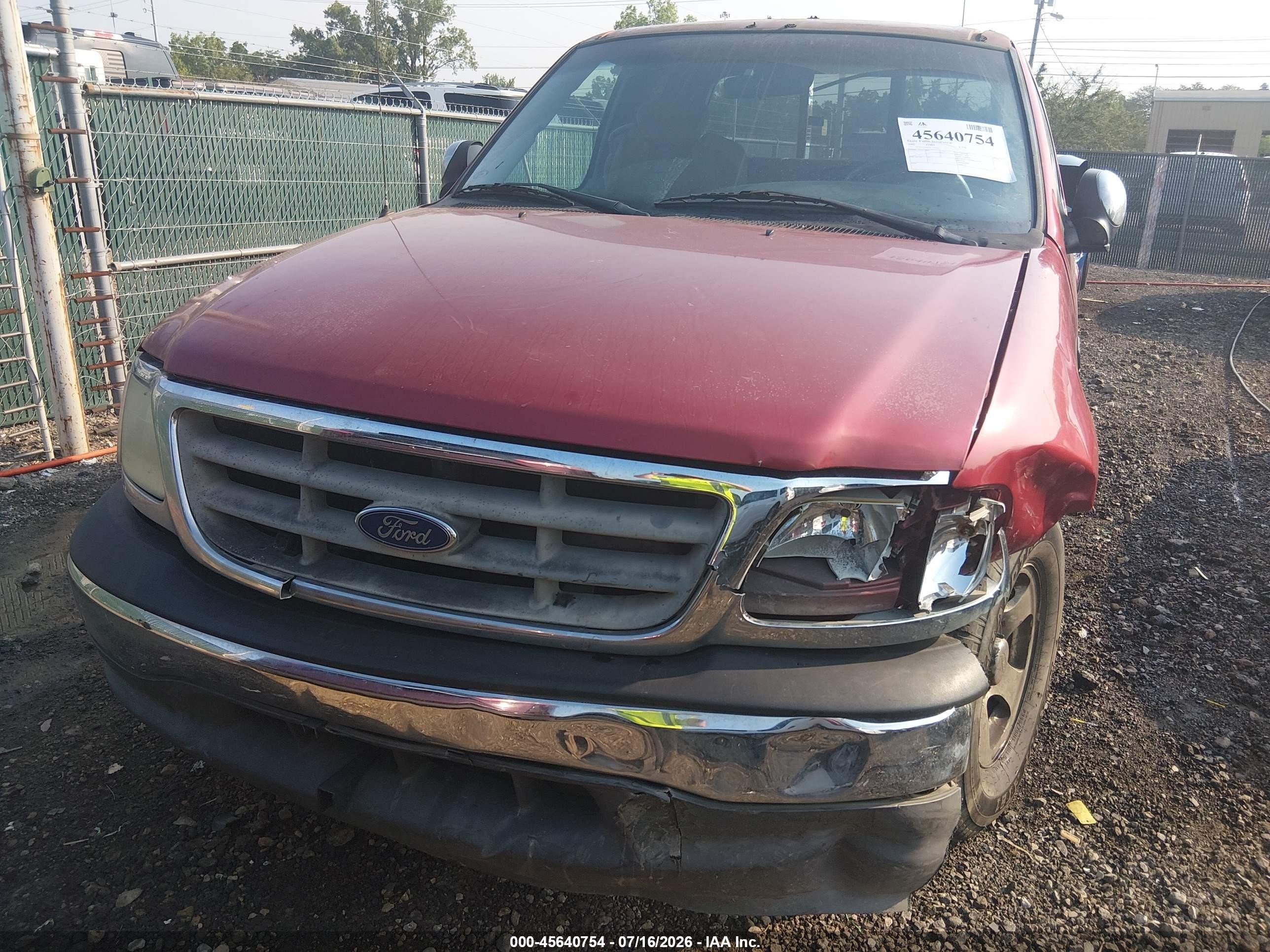 2002 Ford F-150 Lariat/xl/xlt Red vin: 1FTRX17W82KA94803