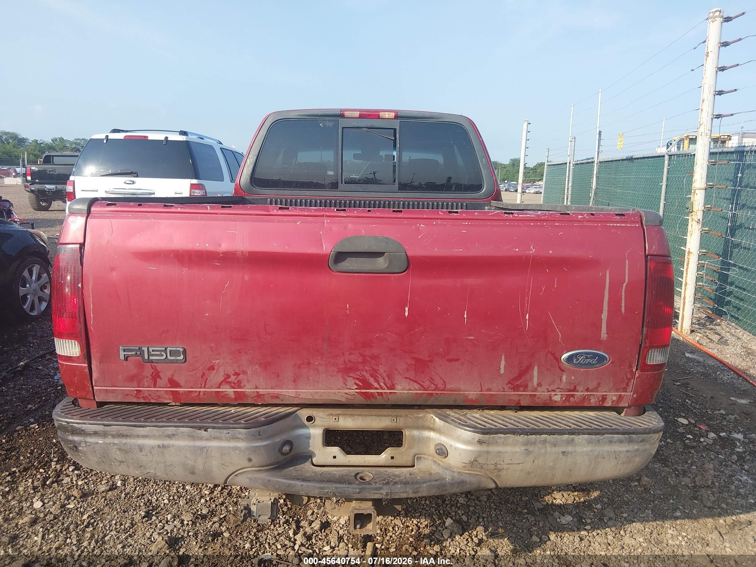2002 Ford F-150 Lariat/xl/xlt Red vin: 1FTRX17W82KA94803