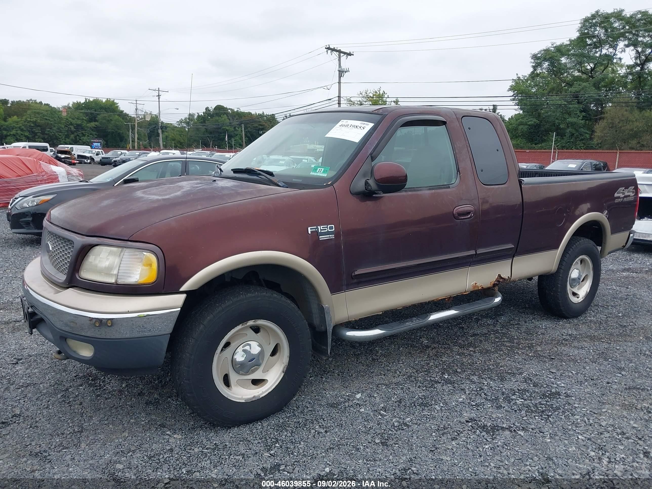 2000 Ford F-150 Lariat/work Series/xl/xlt Burgundy vin: 1FTRX18L0YNB82823