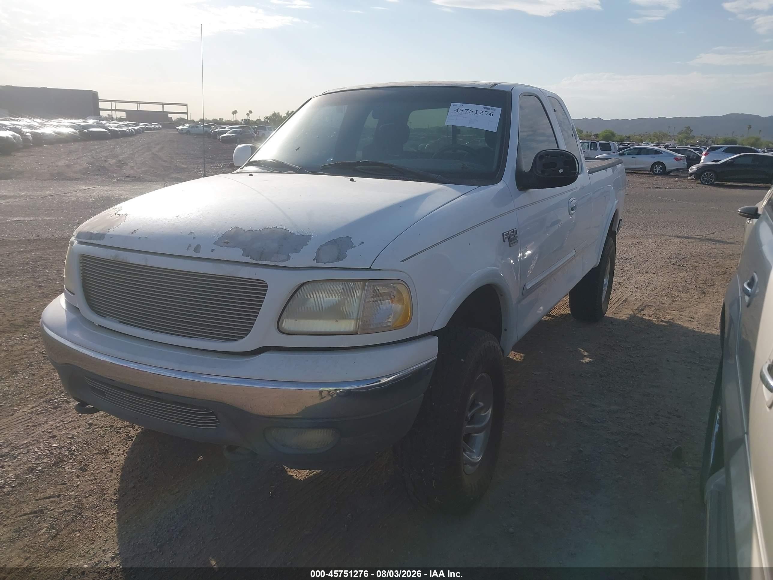 2001 Ford F-150 Lariat/xl/xlt White vin: 1FTRX18L11KA53318