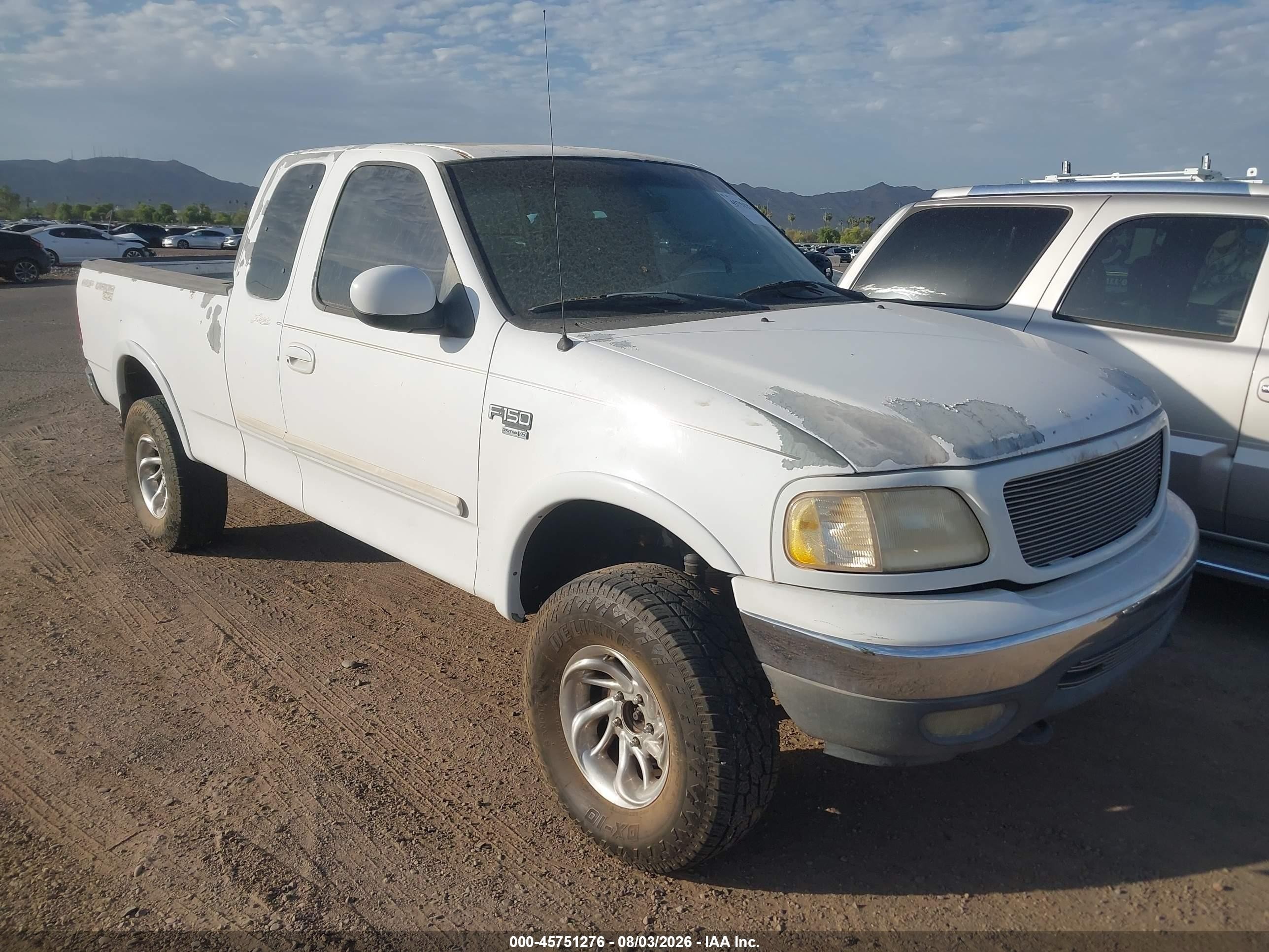 2001 Ford F-150 Lariat/xl/xlt White vin: 1FTRX18L11KA53318