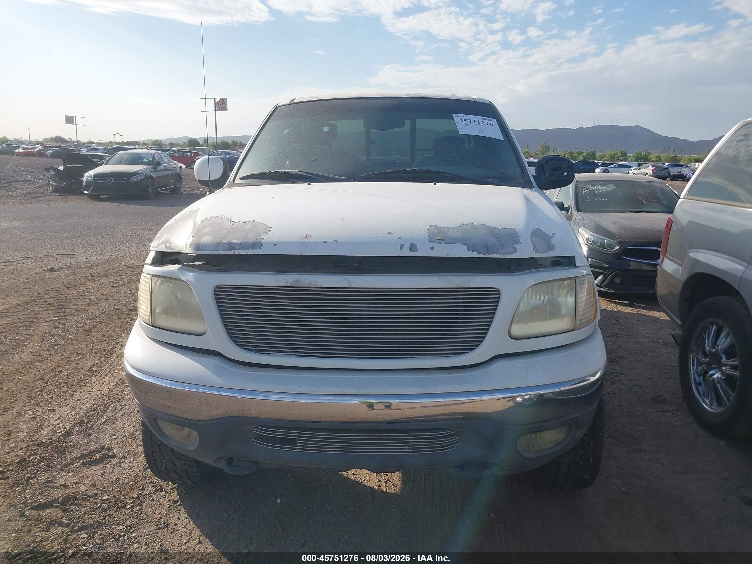 2001 Ford F-150 Lariat/xl/xlt White vin: 1FTRX18L11KA53318