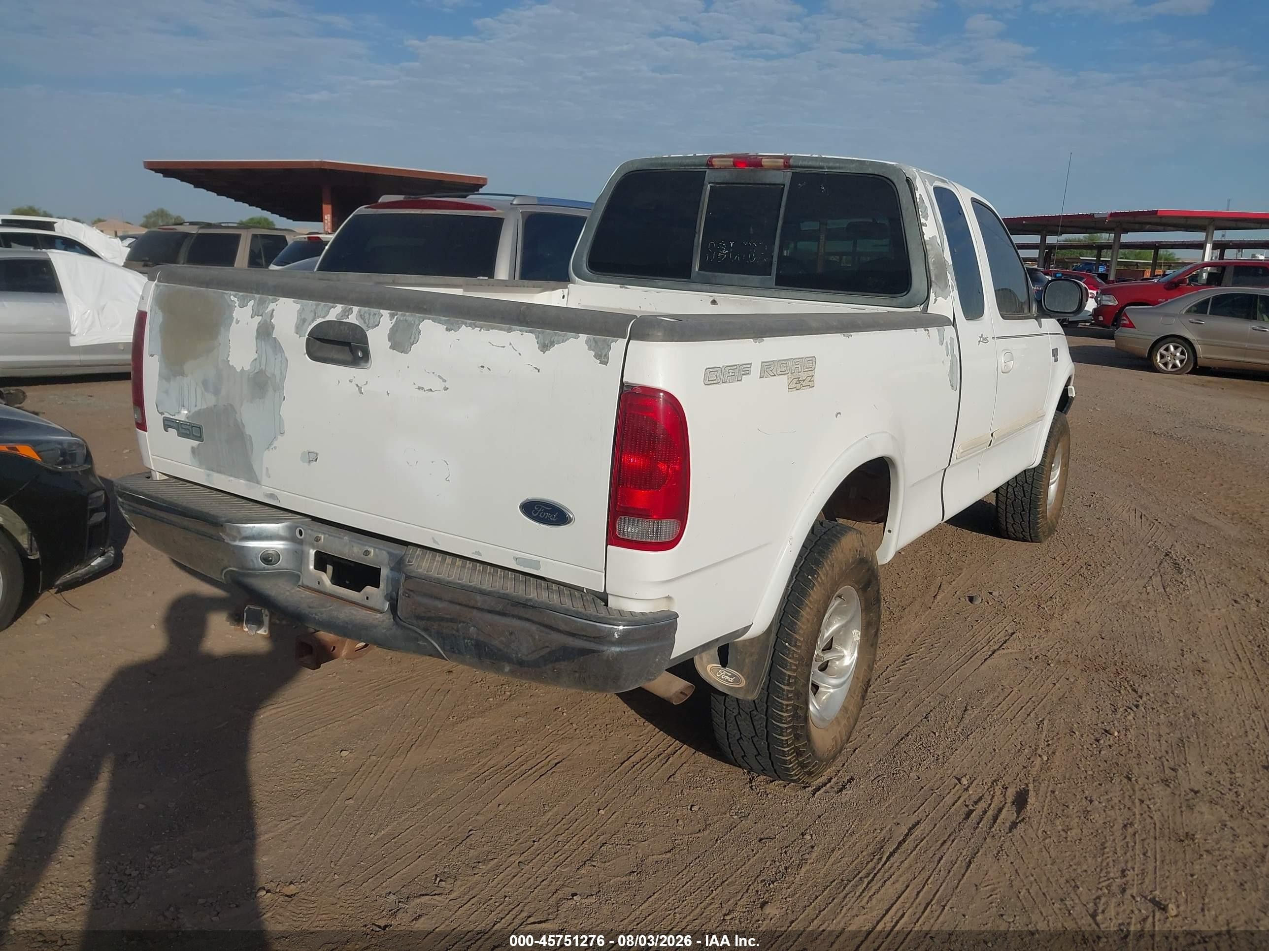 2001 Ford F-150 Lariat/xl/xlt White vin: 1FTRX18L11KA53318