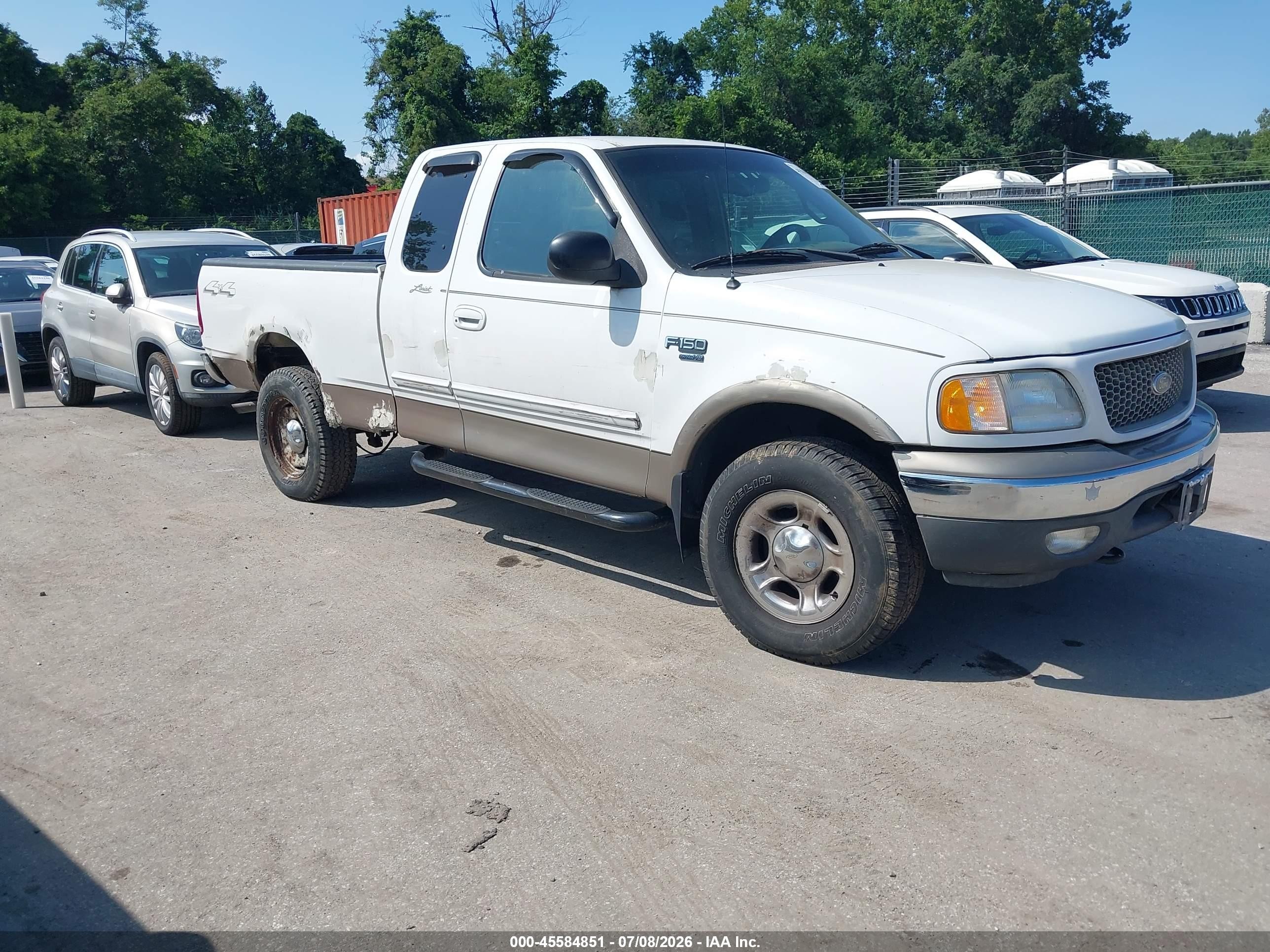 2001 Ford F-150 Lariat/xl/xlt White vin: 1FTRX18L11NB06582