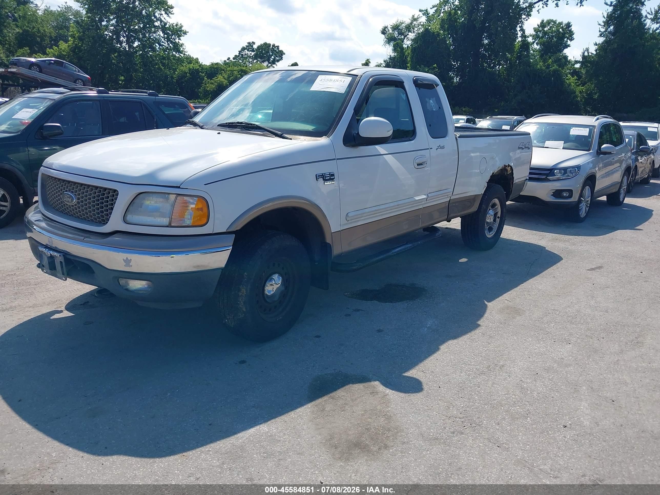 2001 Ford F-150 Lariat/xl/xlt White vin: 1FTRX18L11NB06582