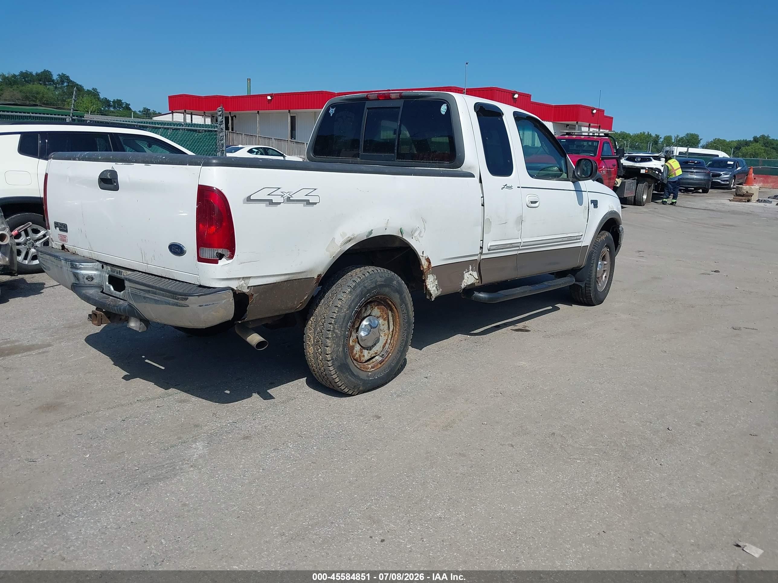 2001 Ford F-150 Lariat/xl/xlt White vin: 1FTRX18L11NB06582