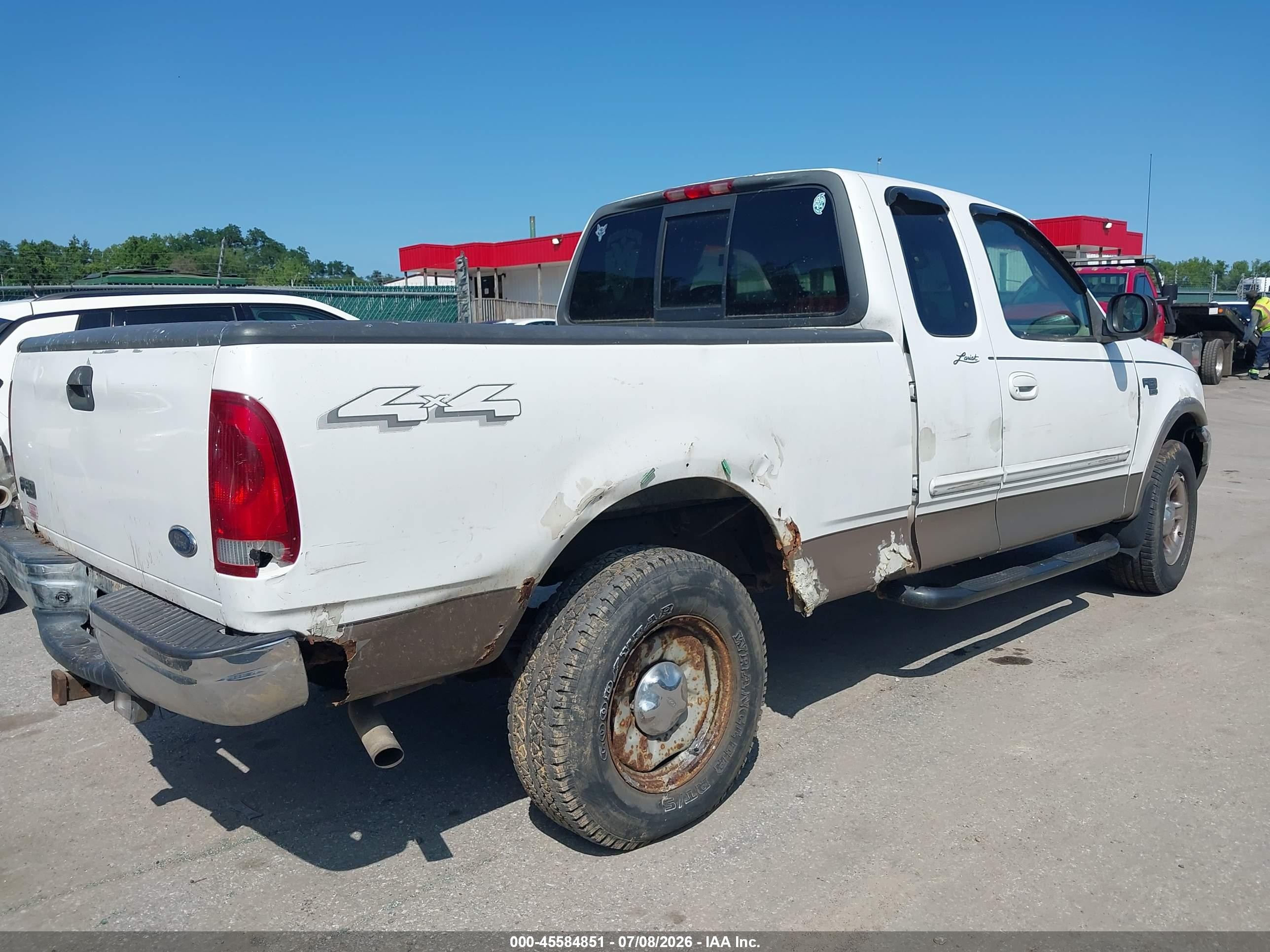 2001 Ford F-150 Lariat/xl/xlt White vin: 1FTRX18L11NB06582