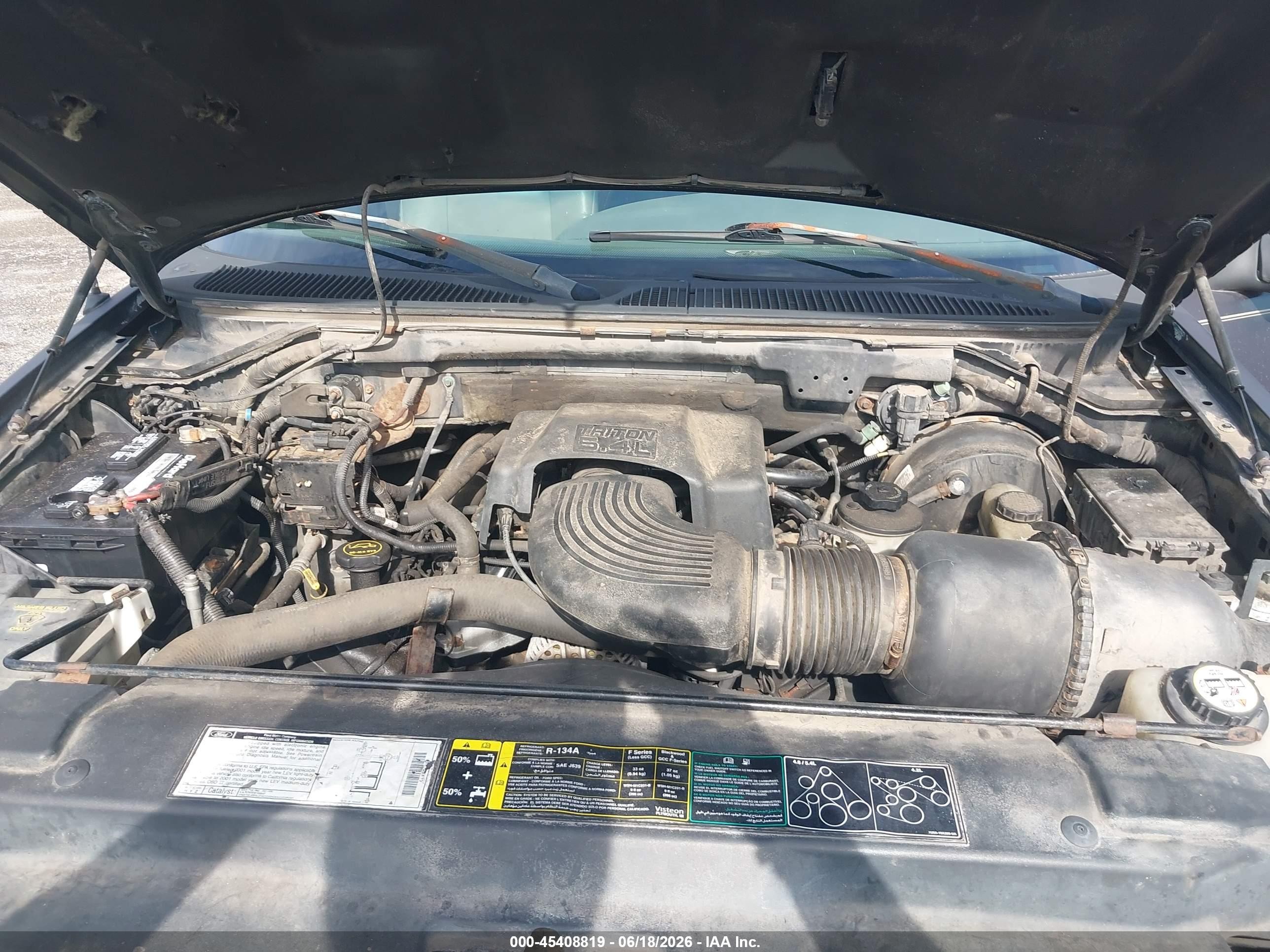 2001 Ford F-150 Lariat/xl/xlt Blue vin: 1FTRX18L11NB55152
