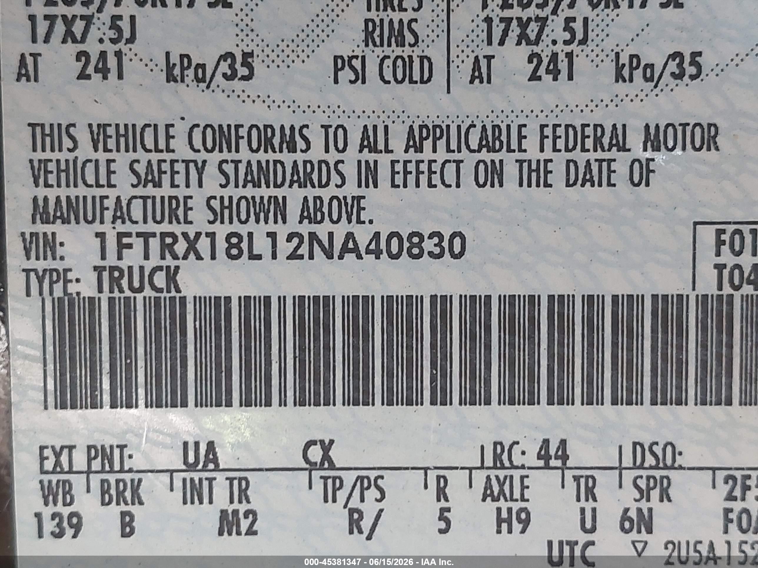 2002 Ford F-150 Lariat/xl/xlt Black vin: 1FTRX18L12NA40830