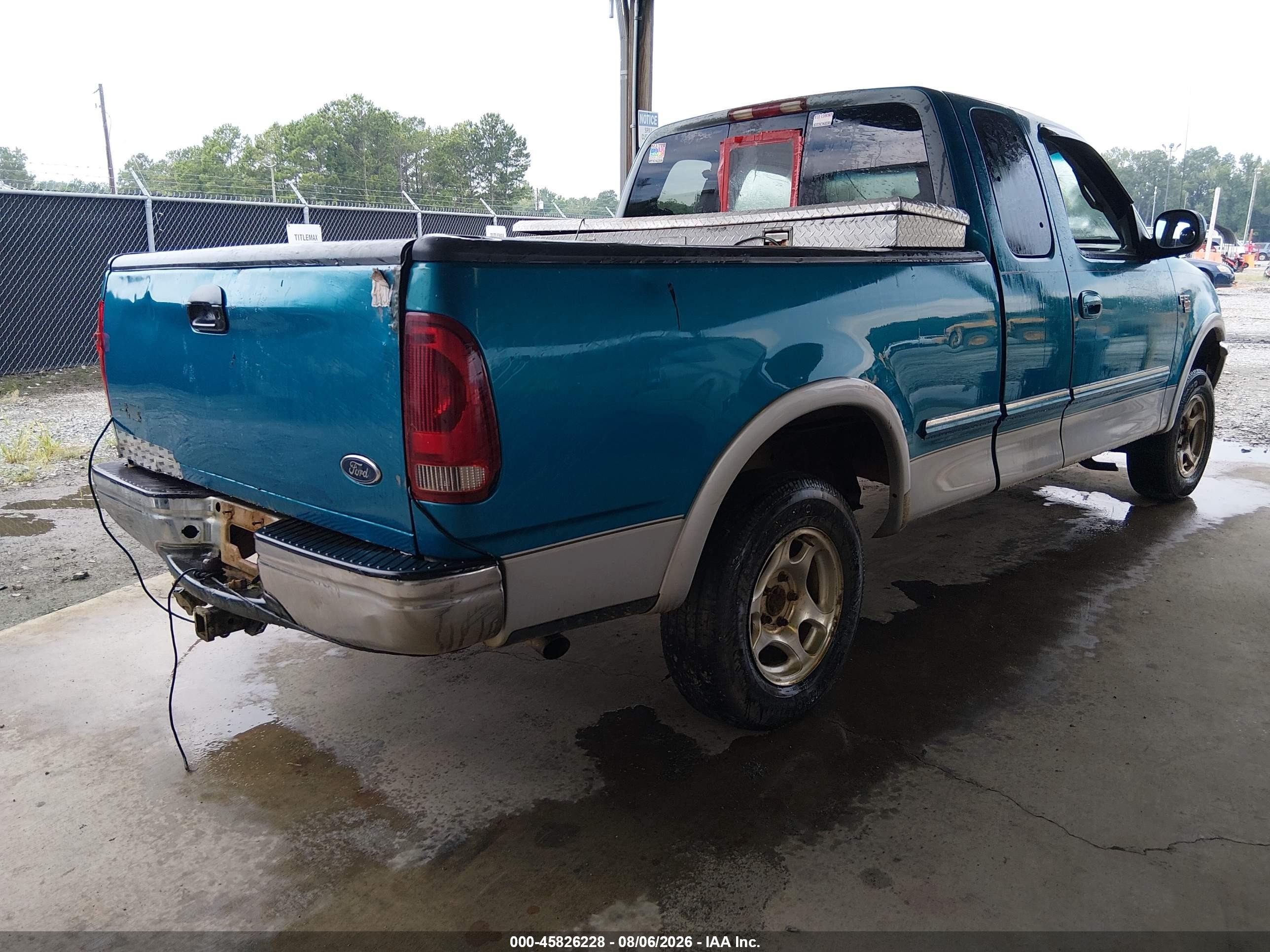1998 Ford F-150 Lariat/standard/xl/xlt Blue vin: 1FTRX18L1WNA73705
