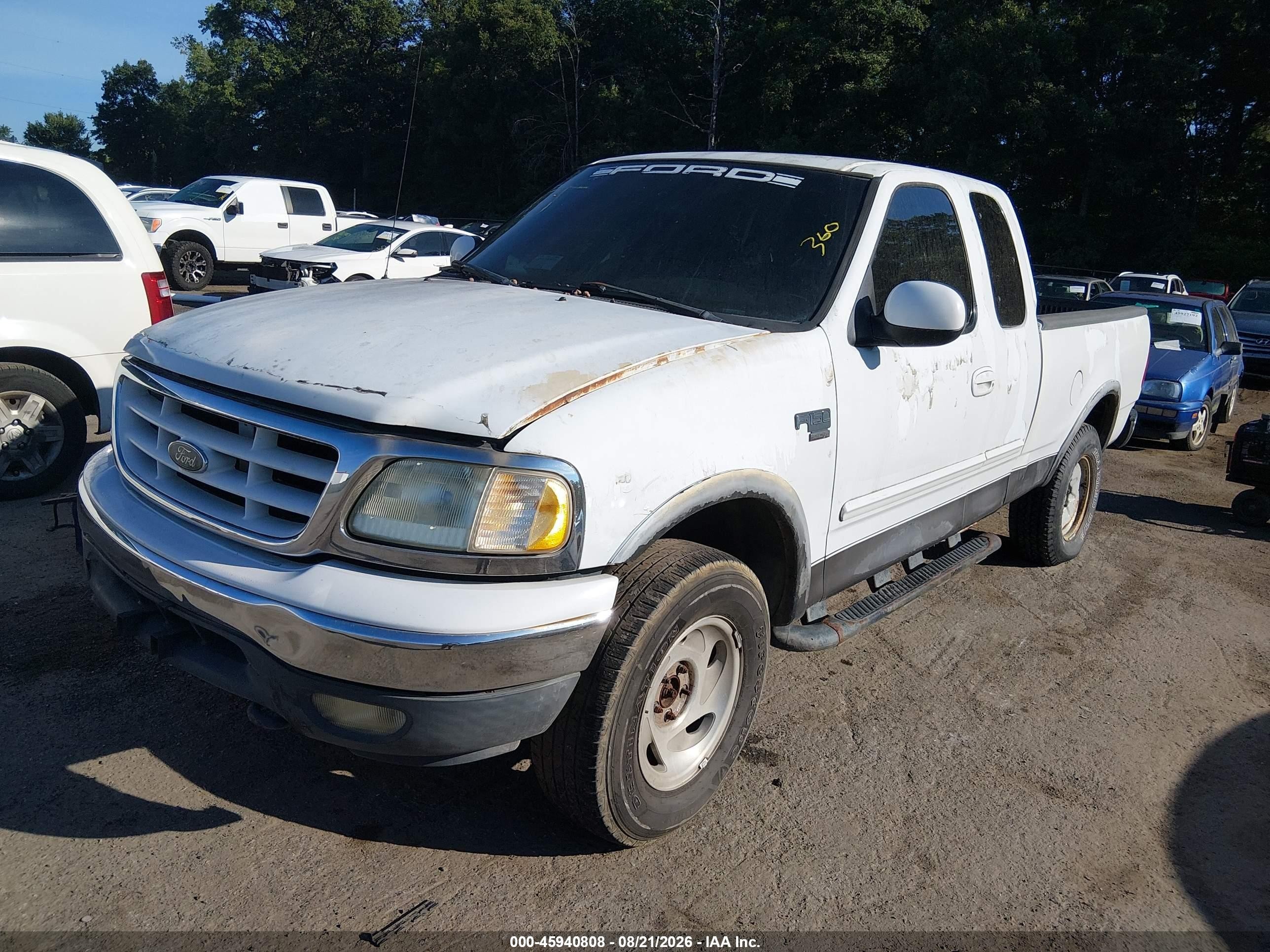 2000 Ford F-150 Lariat/work Series/xl/xlt White vin: 1FTRX18L1YNB79106