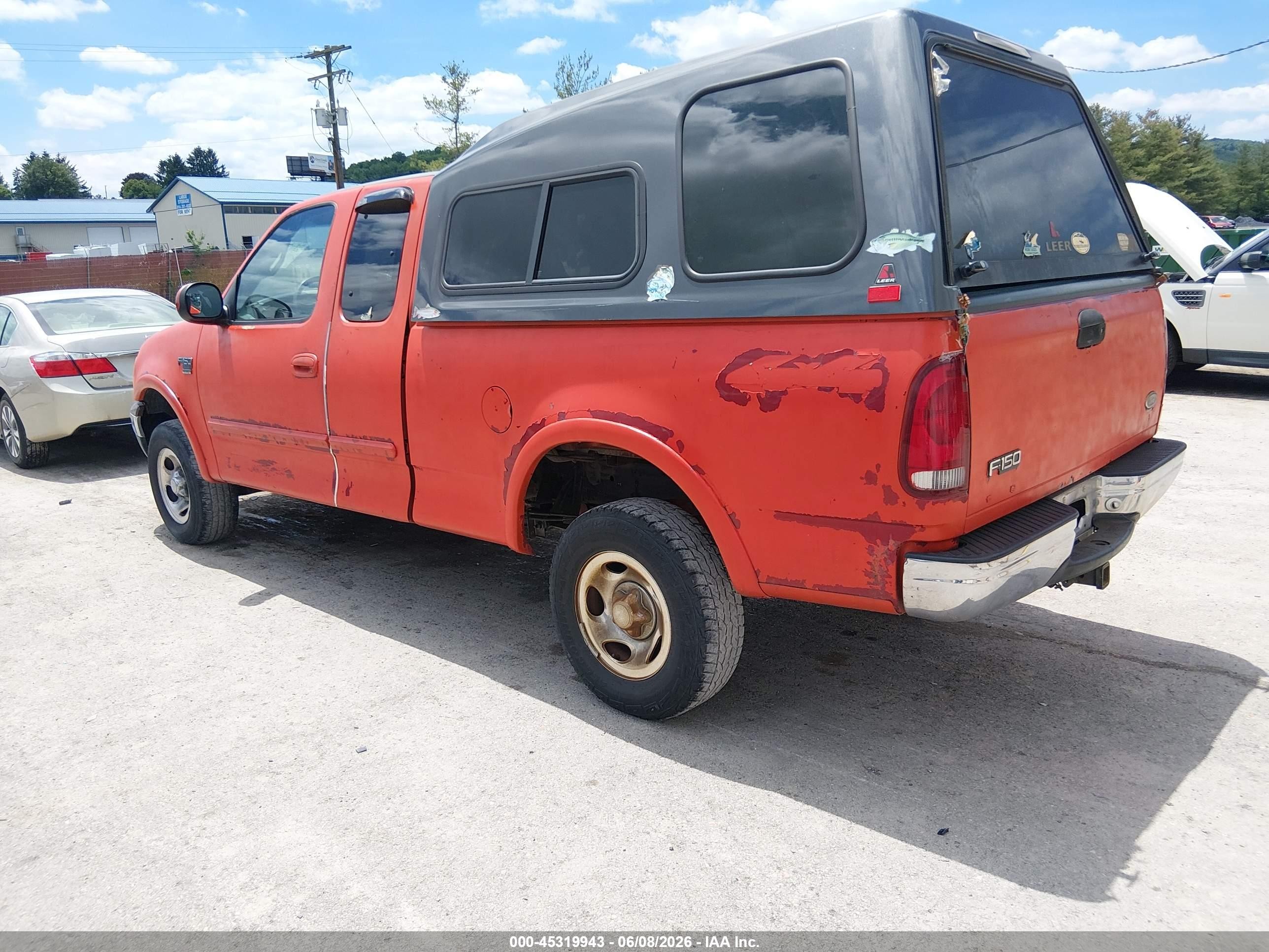 2000 Ford F-150 Lariat/work Series/xl/xlt Orange vin: 1FTRX18L2YNB20095