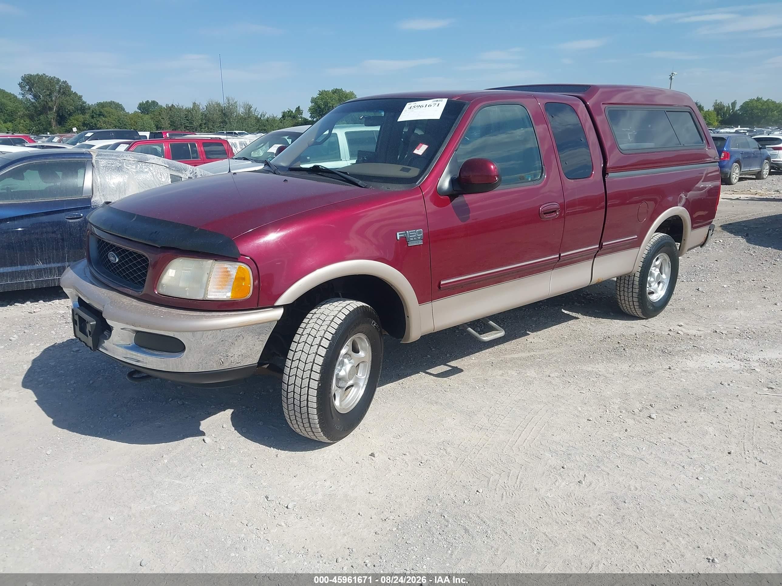1998 Ford F-150 Lariat/standard/xl/xlt Maroon vin: 1FTRX18L3WKB29211