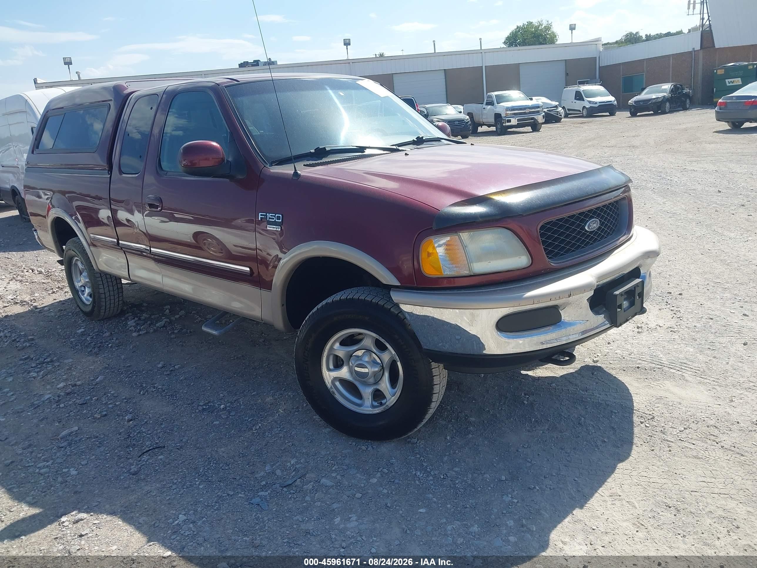 1998 Ford F-150 Lariat/standard/xl/xlt Maroon vin: 1FTRX18L3WKB29211