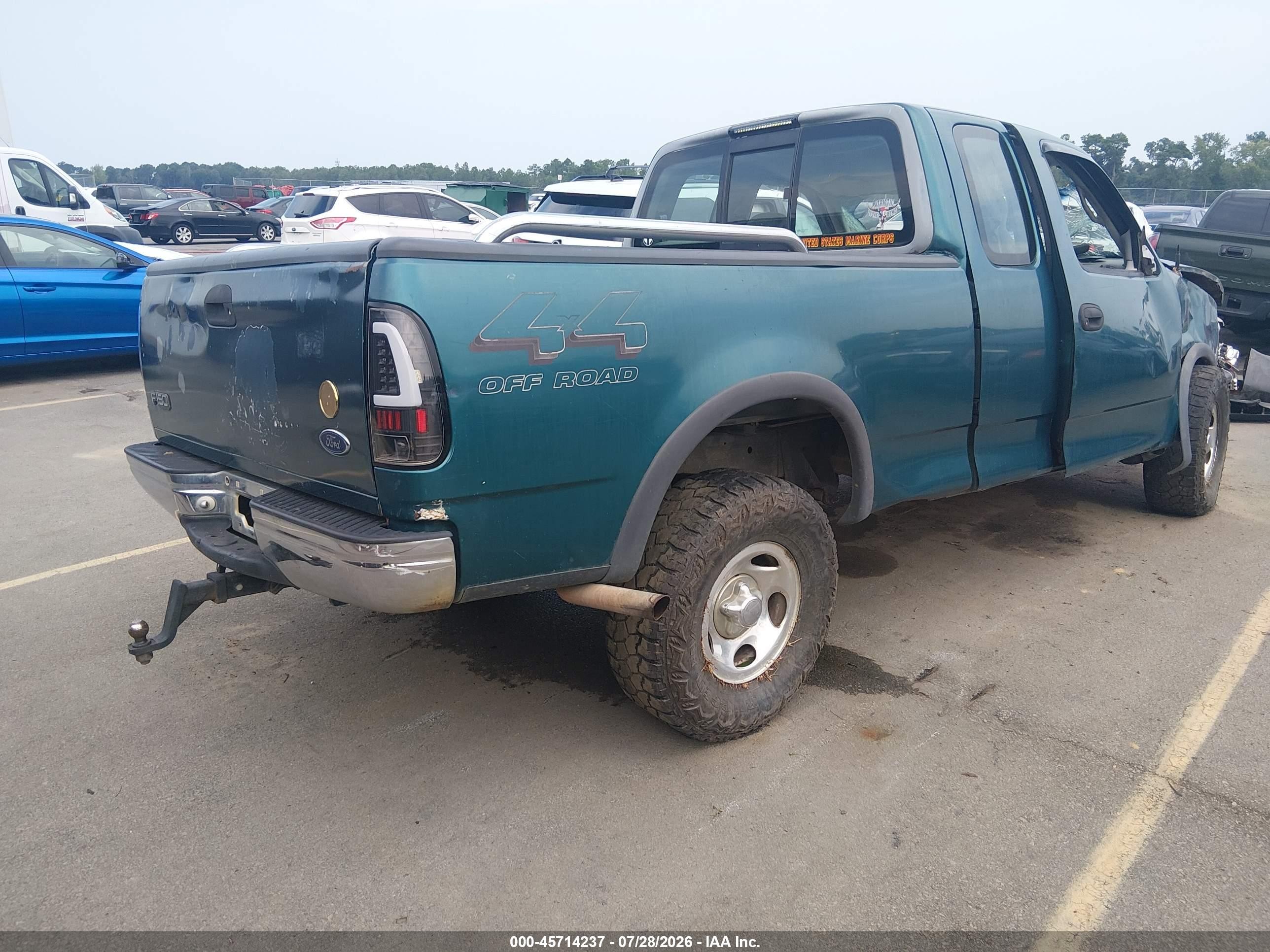 1998 Ford F-150 Lariat/standard/xl/xlt Green vin: 1FTRX18L3WNB24170