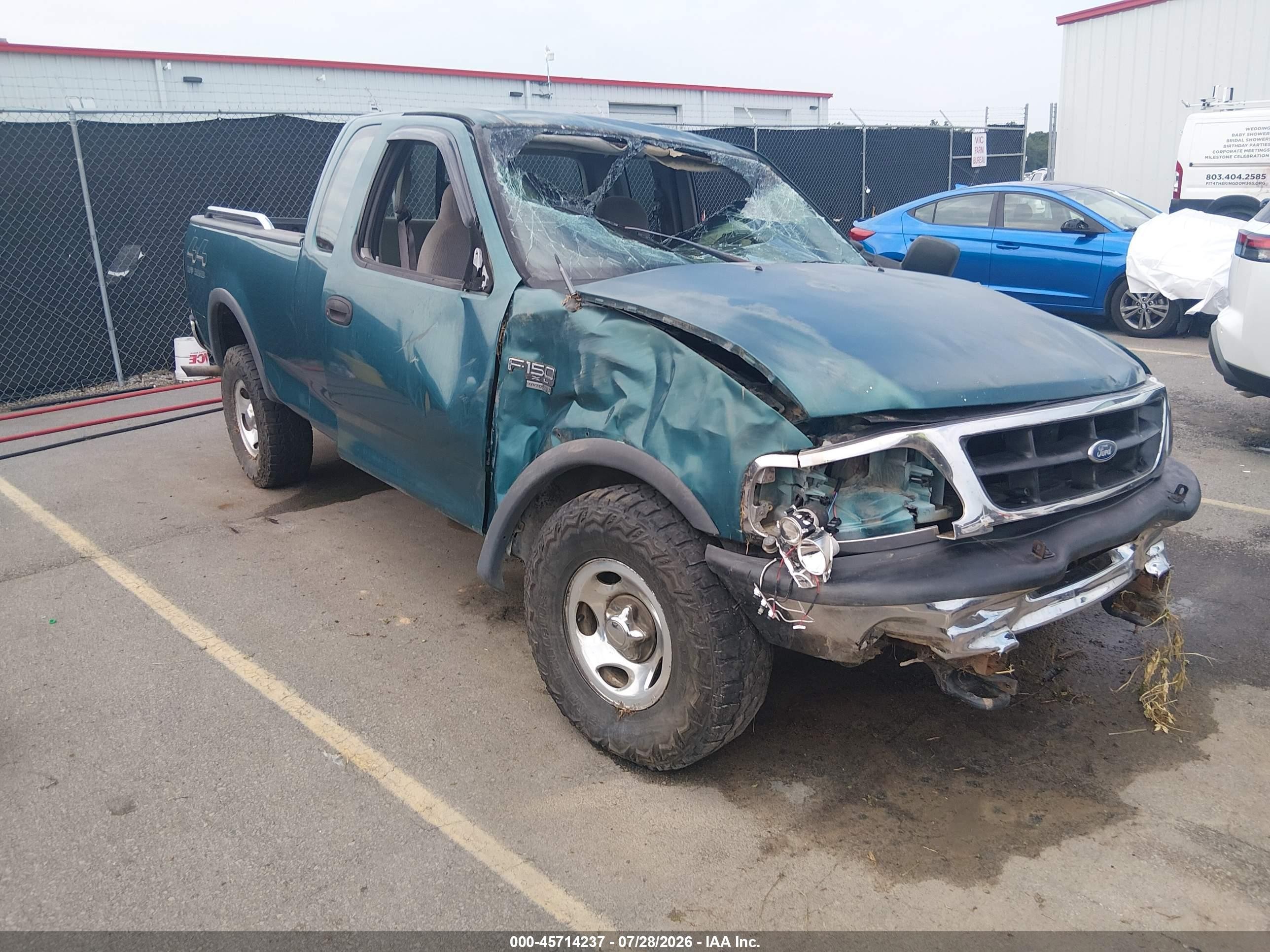 1998 Ford F-150 Lariat/standard/xl/xlt Green vin: 1FTRX18L3WNB24170