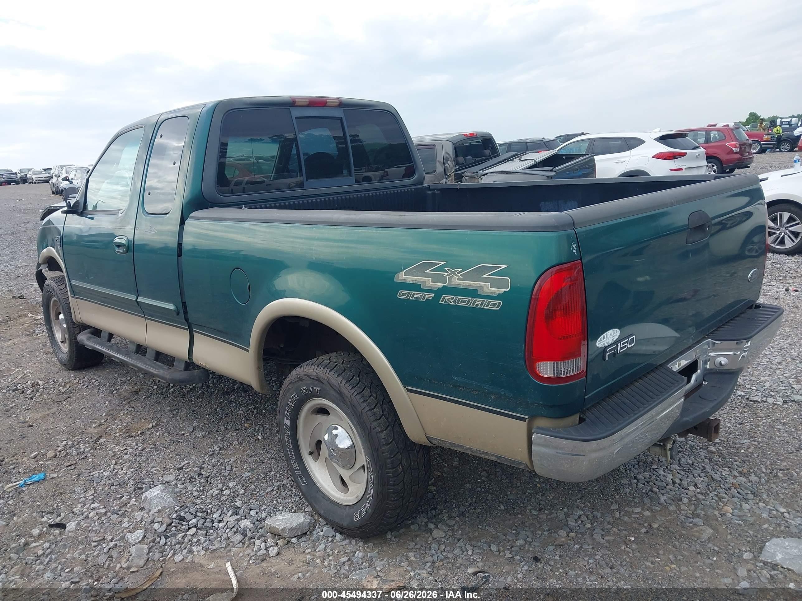 2000 Ford F-150 Lariat/work Series/xl/xlt Green vin: 1FTRX18L3YNB71279