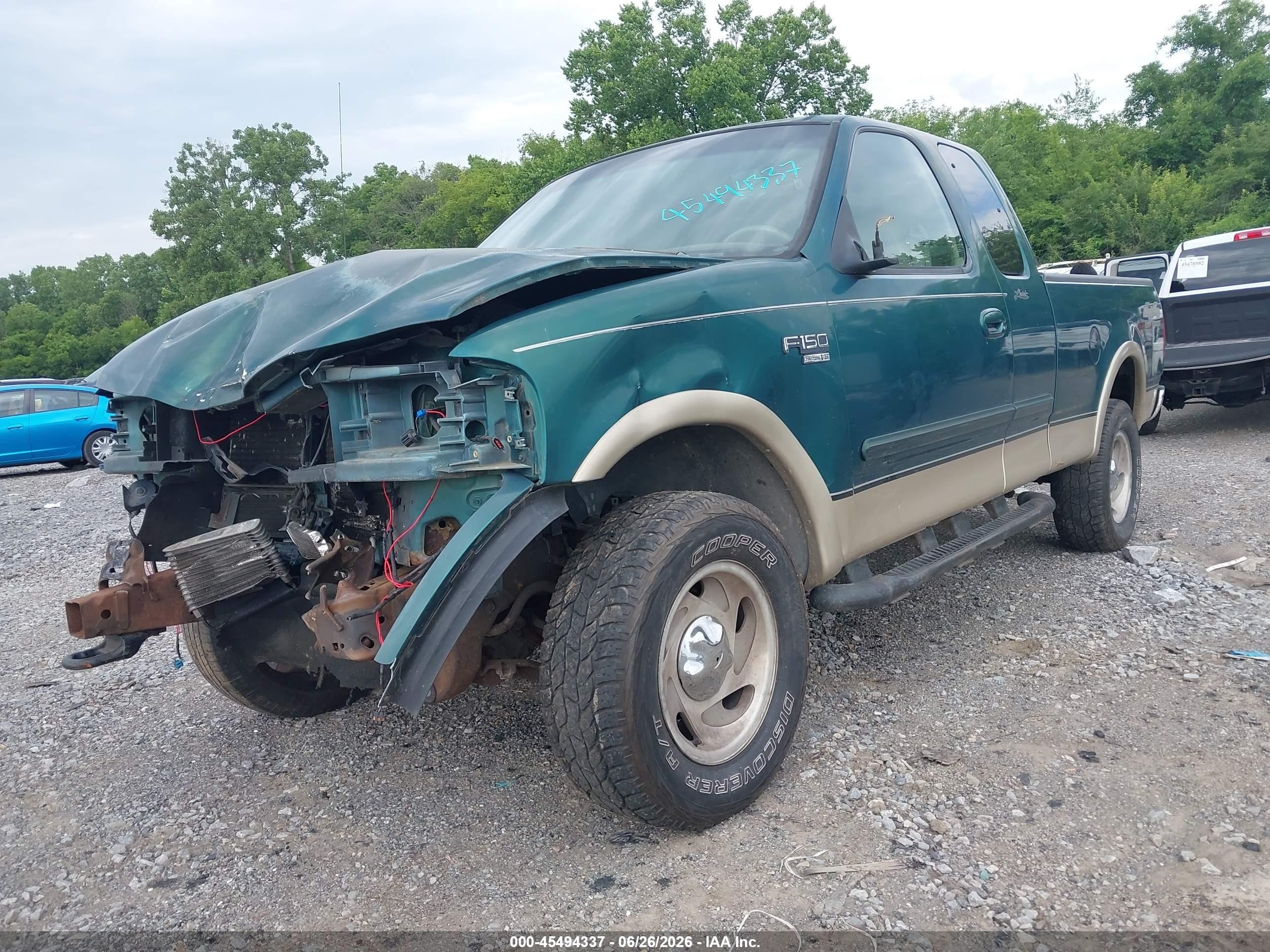 2000 Ford F-150 Lariat/work Series/xl/xlt Green vin: 1FTRX18L3YNB71279