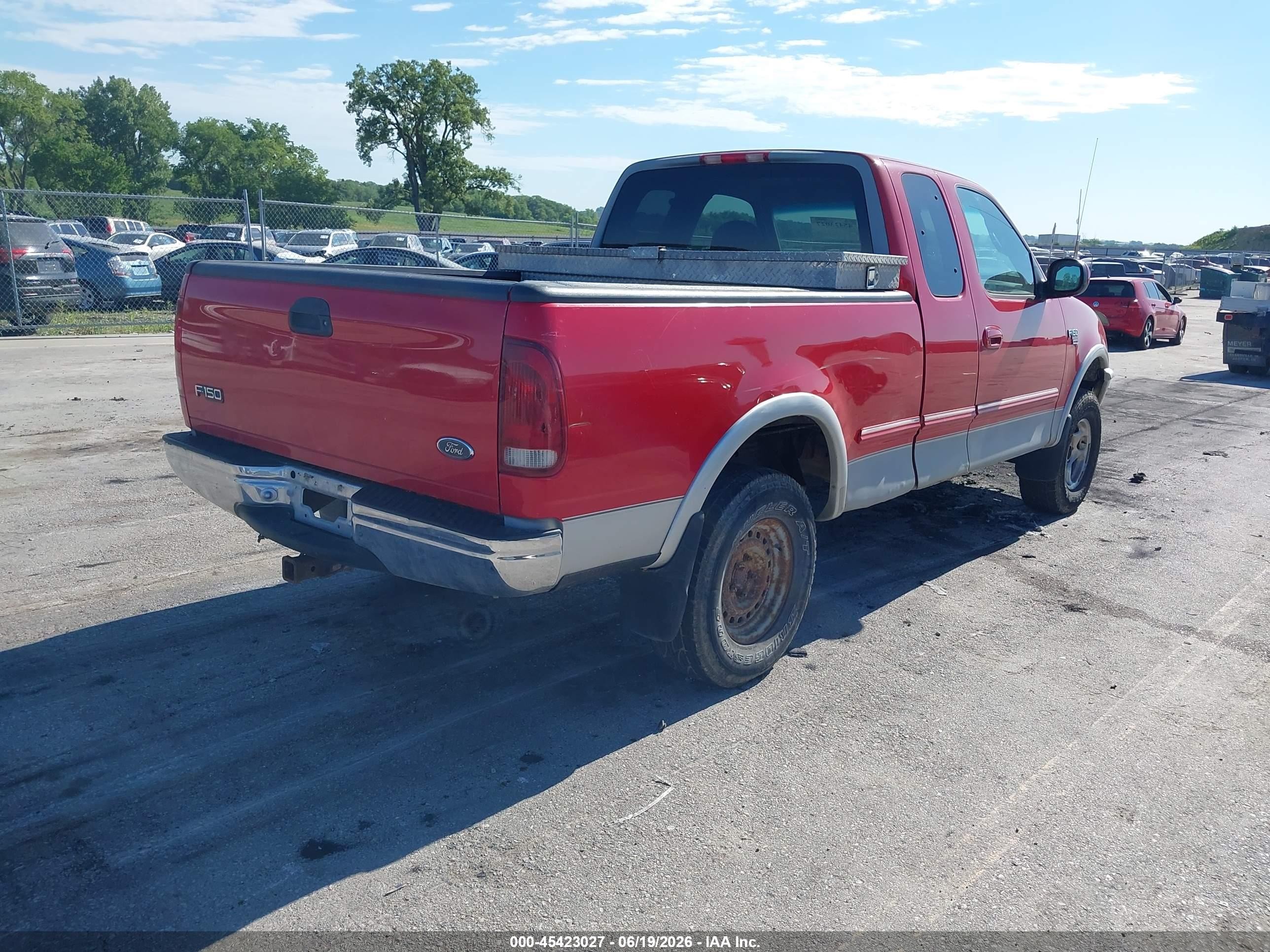 1998 Ford F-150 Lariat/standard/xl/xlt Red vin: 1FTRX18L4WKA98292