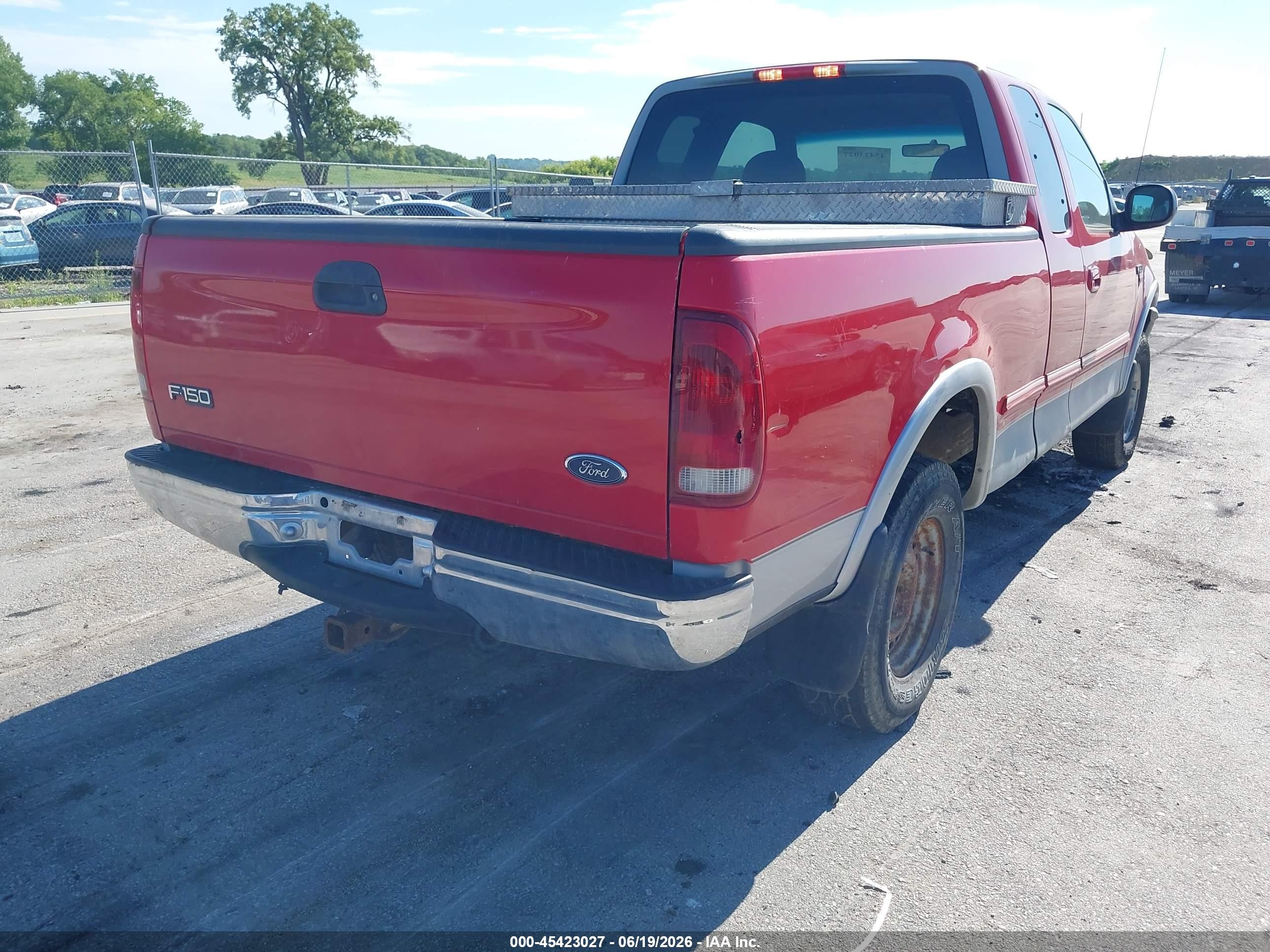 1998 Ford F-150 Lariat/standard/xl/xlt Red vin: 1FTRX18L4WKA98292