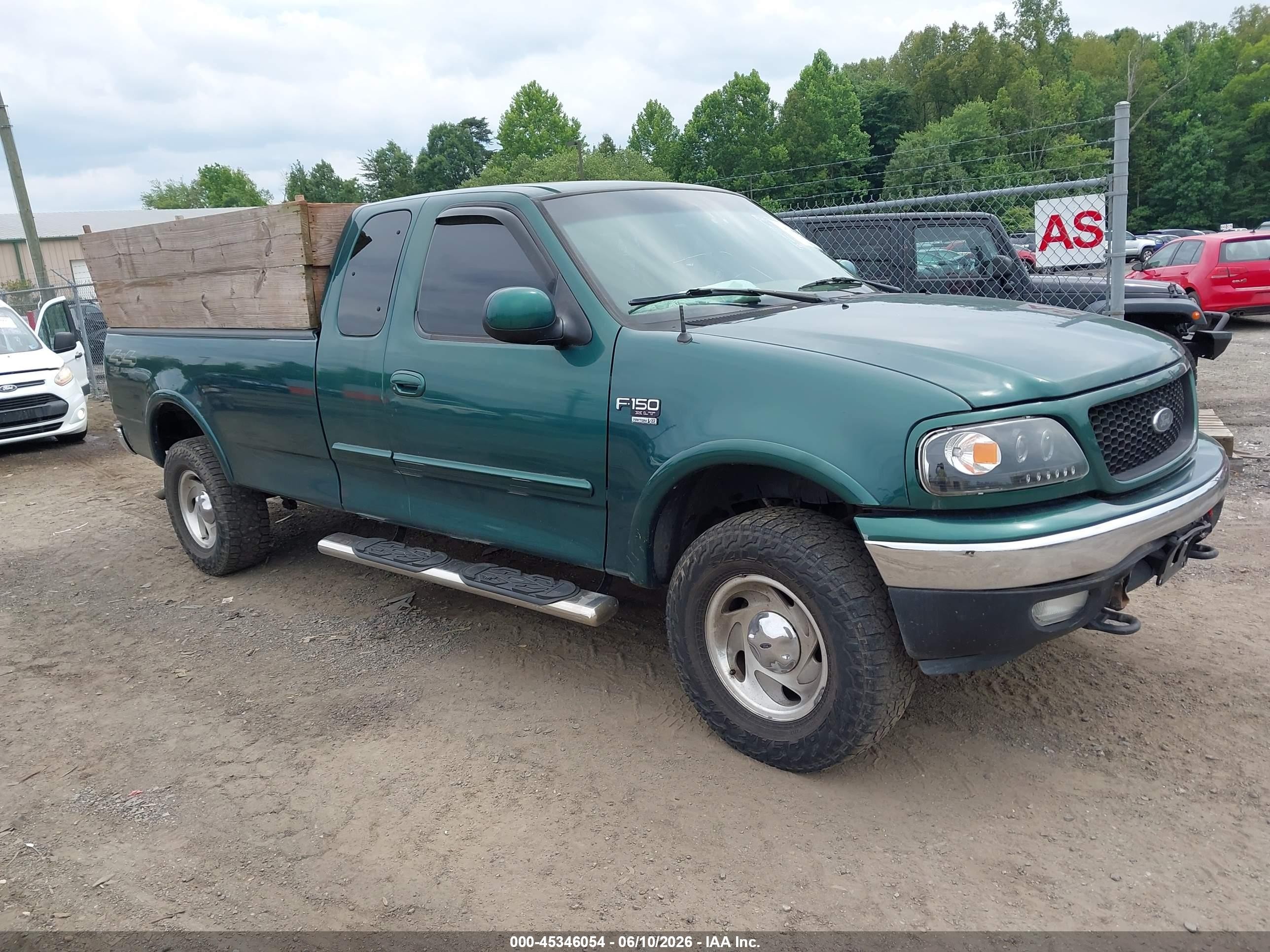 2000 Ford F-150 Lariat/work Series/xl/xlt Green vin: 1FTRX18L4YNB54832