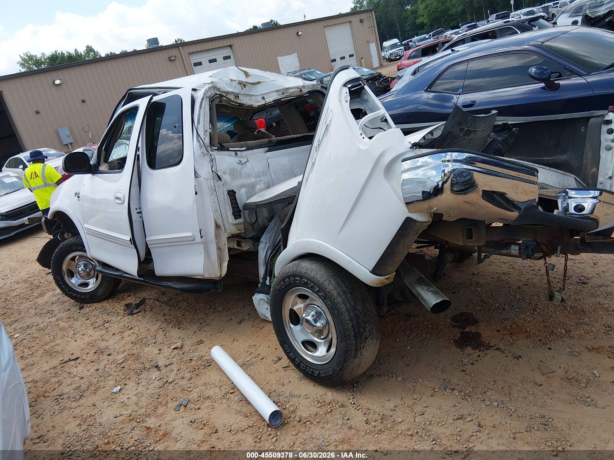 2001 Ford F-150 Lariat/xl/xlt White vin: 1FTRX18L51NA44734
