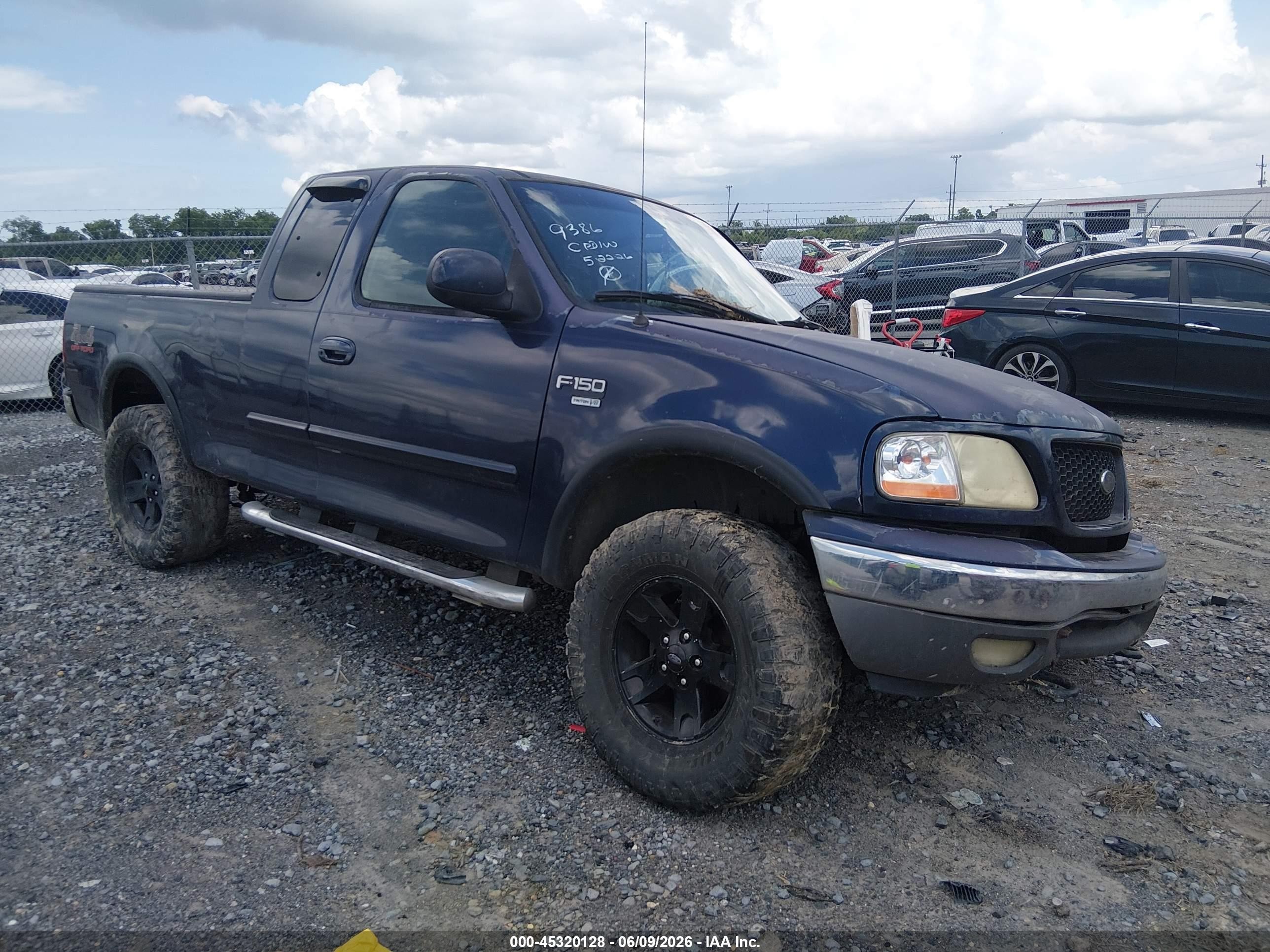 2002 Ford F-150 Lariat/xl/xlt Blue vin: 1FTRX18L52NB49386