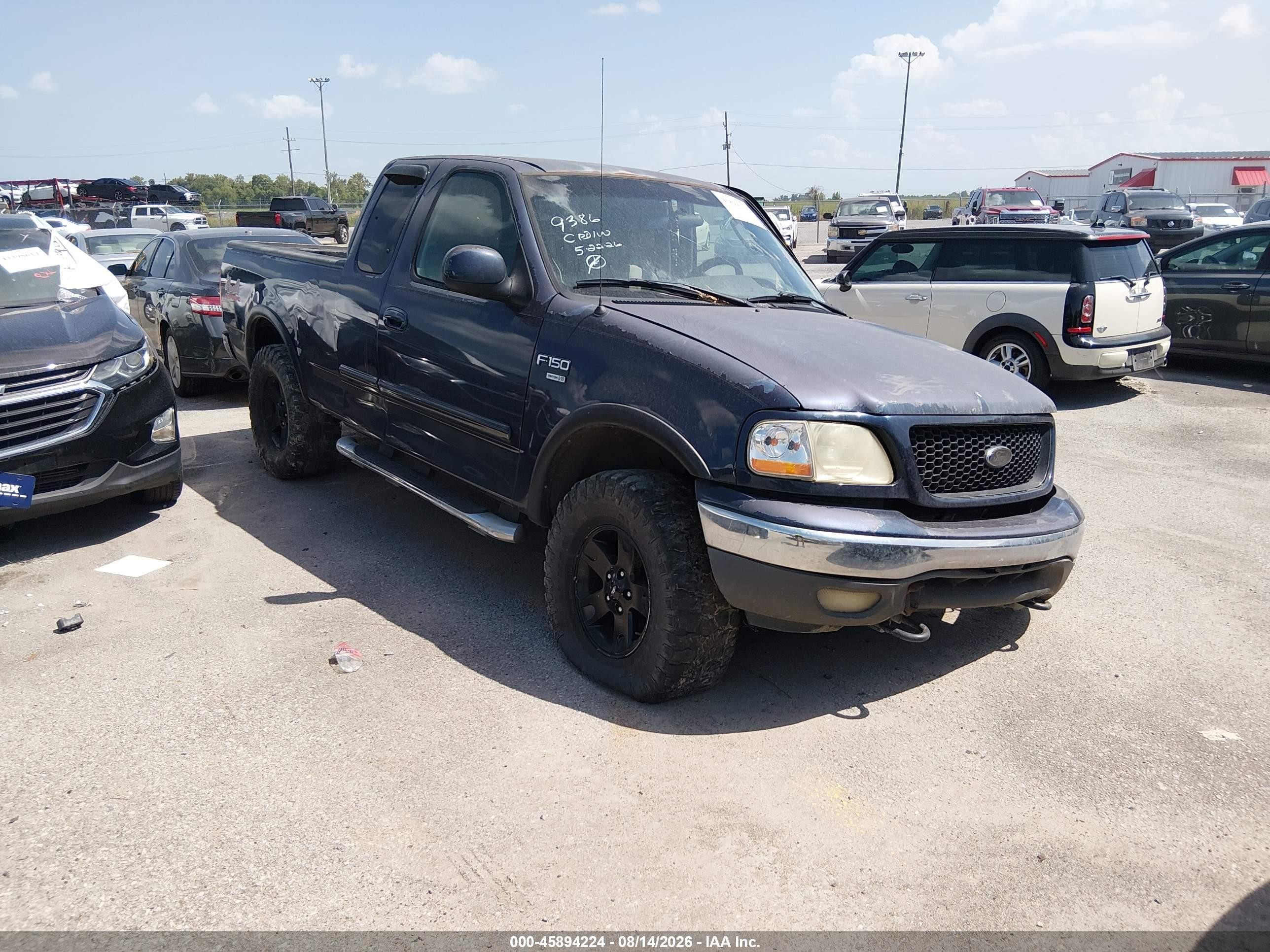 2002 Ford F-150 Lariat/xl/xlt Blue vin: 1FTRX18L52NB49386